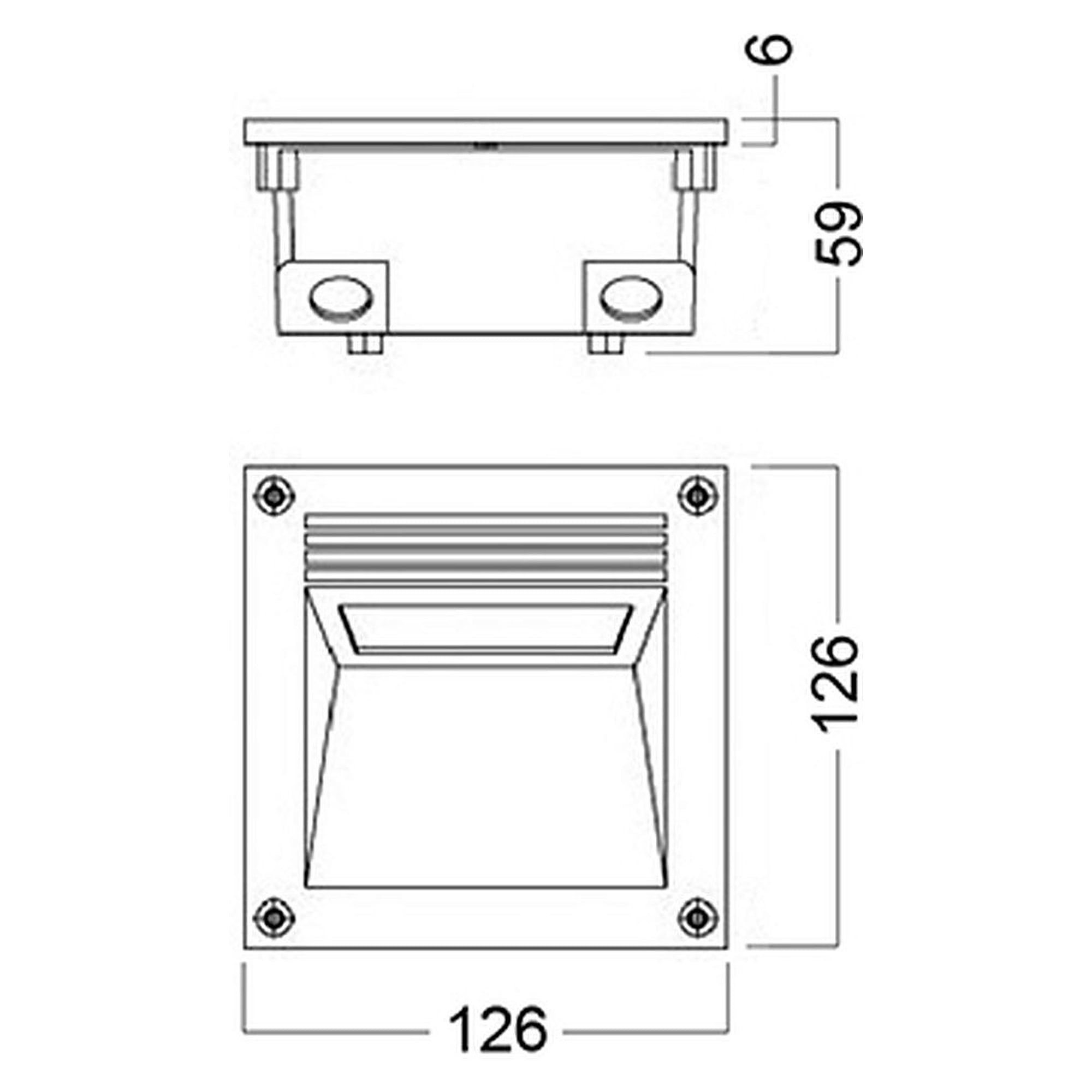 Glamox O79-R125 luminaire d'extérieur, 65 lm, commutable