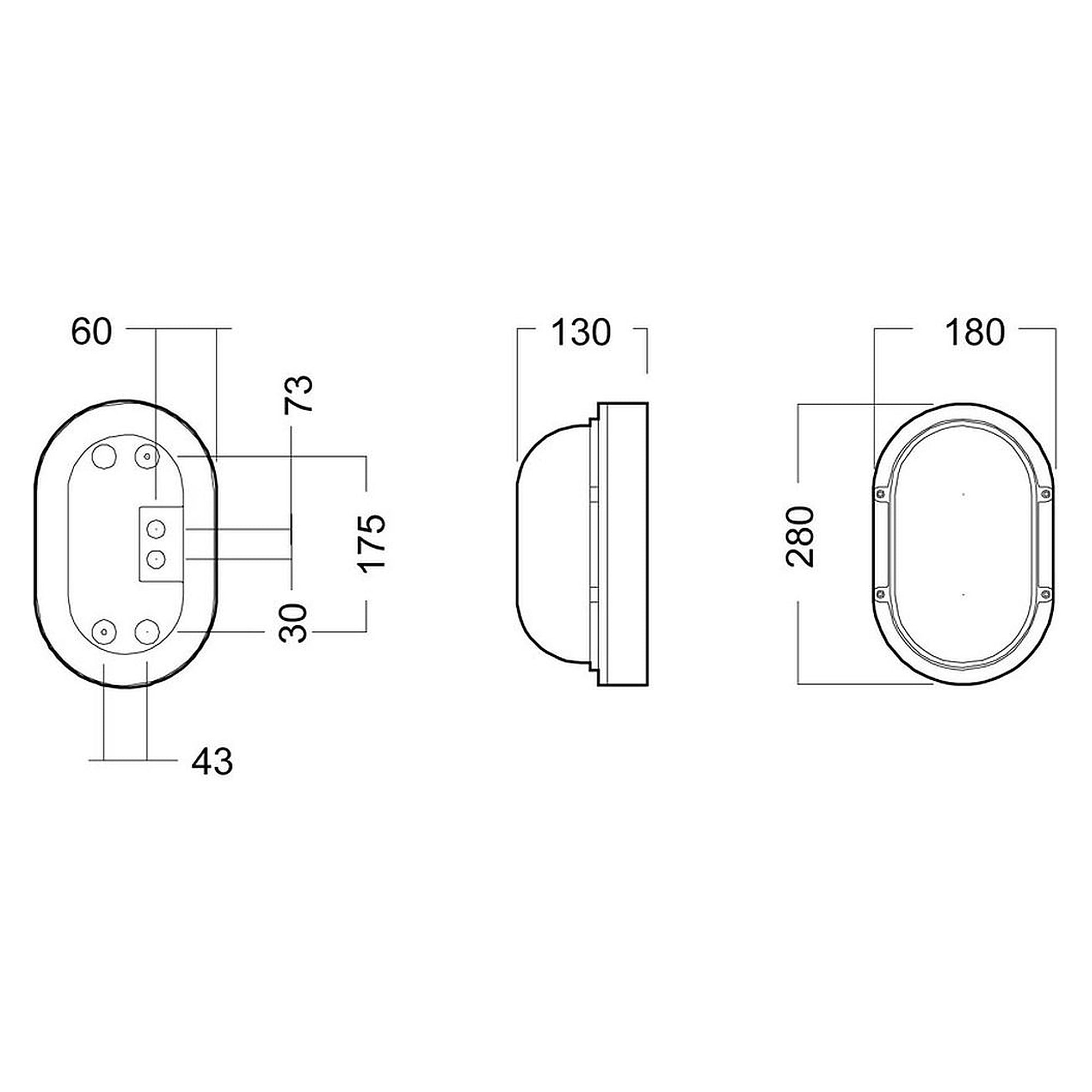 Glamox ALFA outdoor luminaire, 1000 lm, 3000 K, switchable