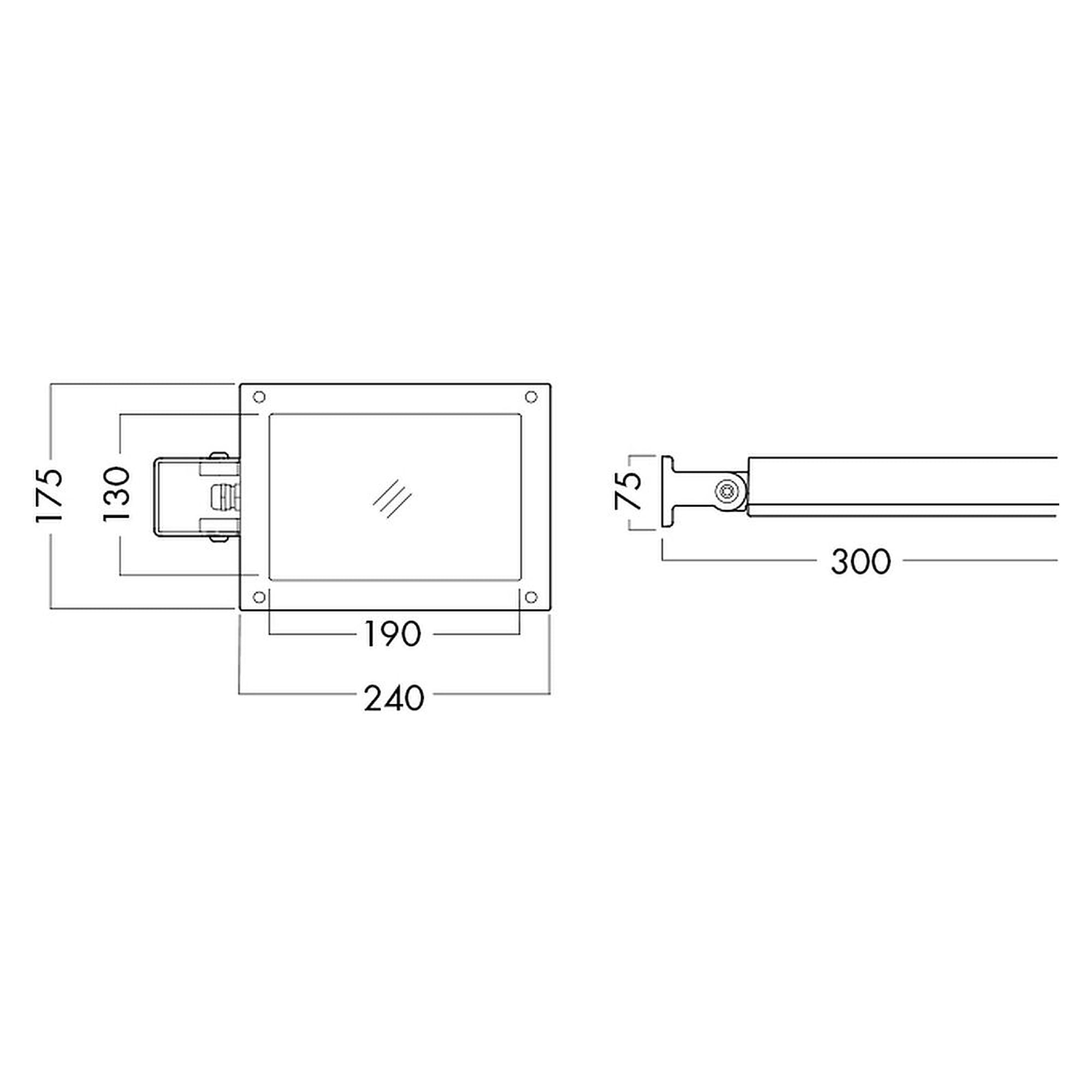 Glamox O44-175 luminaire d'extérieur, 1771 lm, 4000 K, commutable