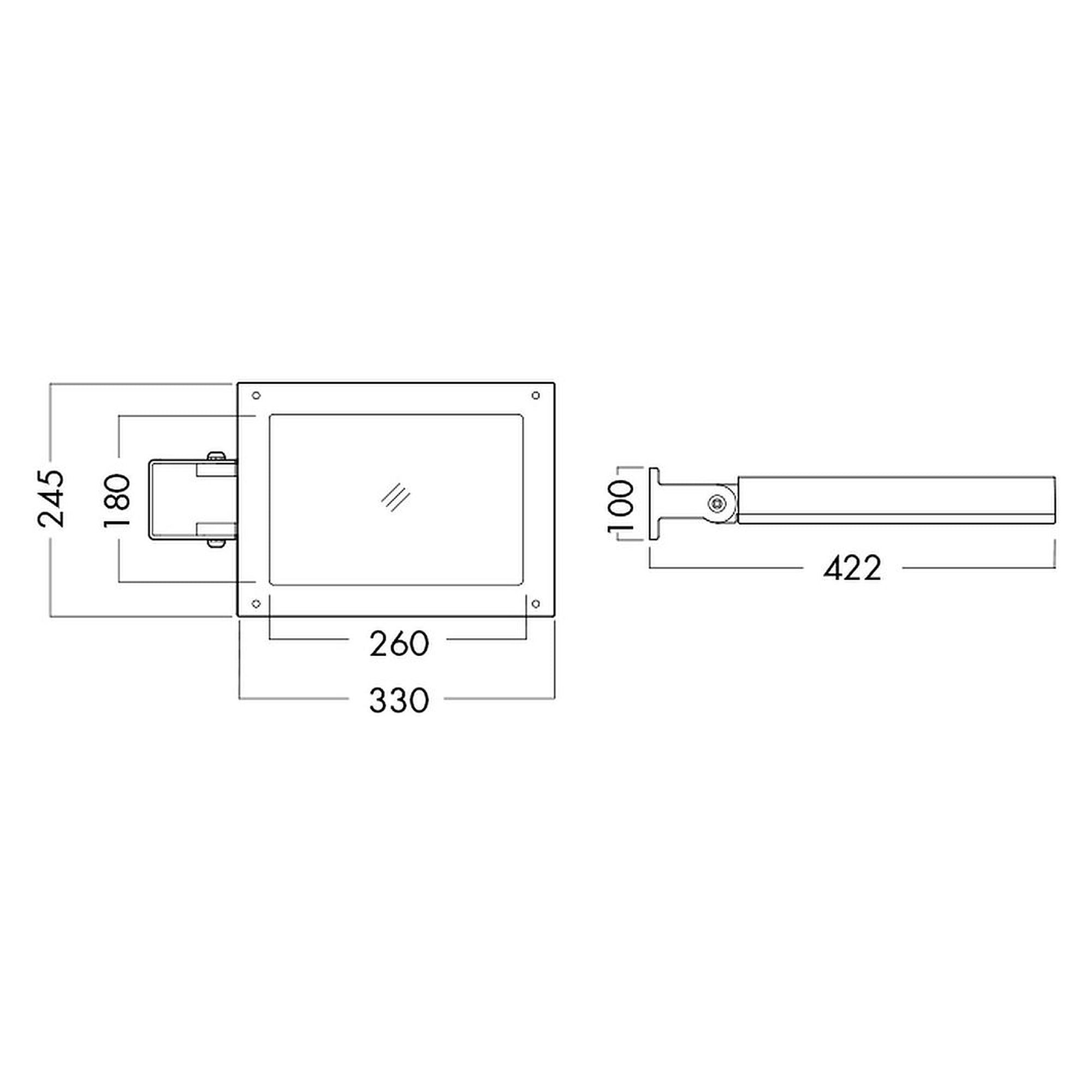 Glamox O44-245 Außenleuchte, 3505 lm, 4000 K, schaltbar