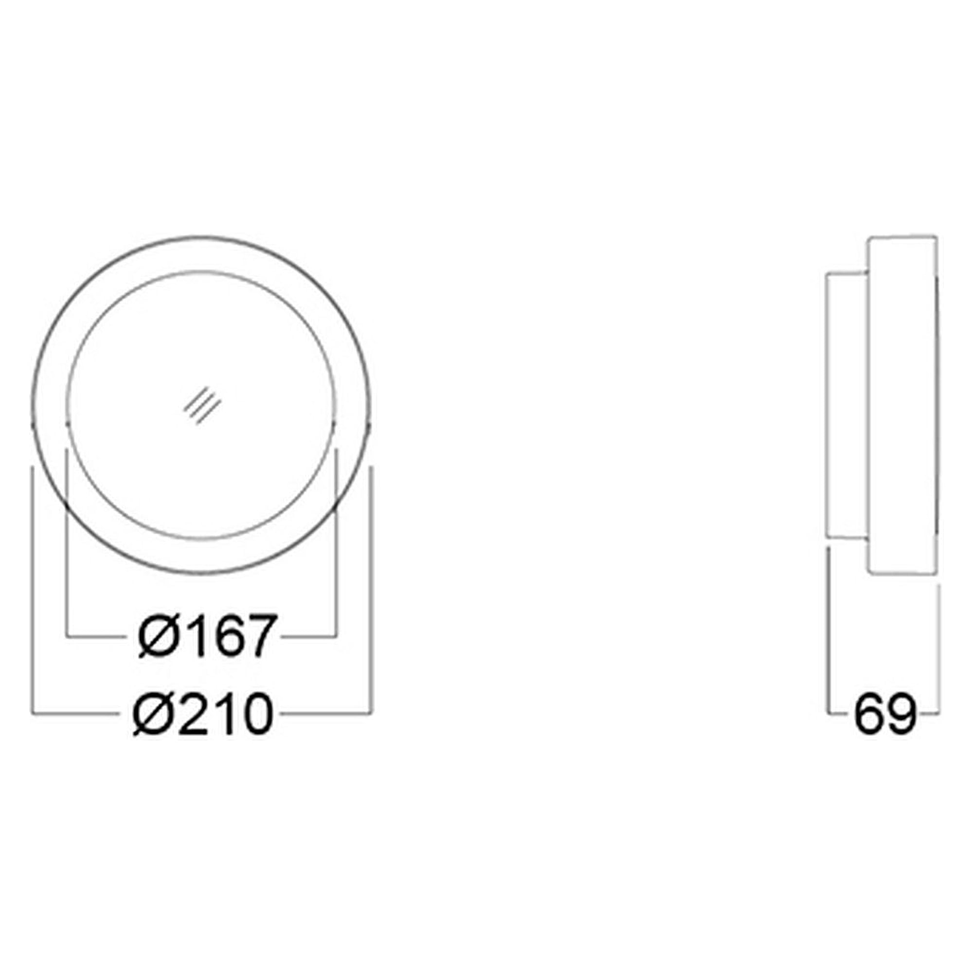 Glamox O85-S210 outdoor luminaire, 802 lm, 4000 K, switchable