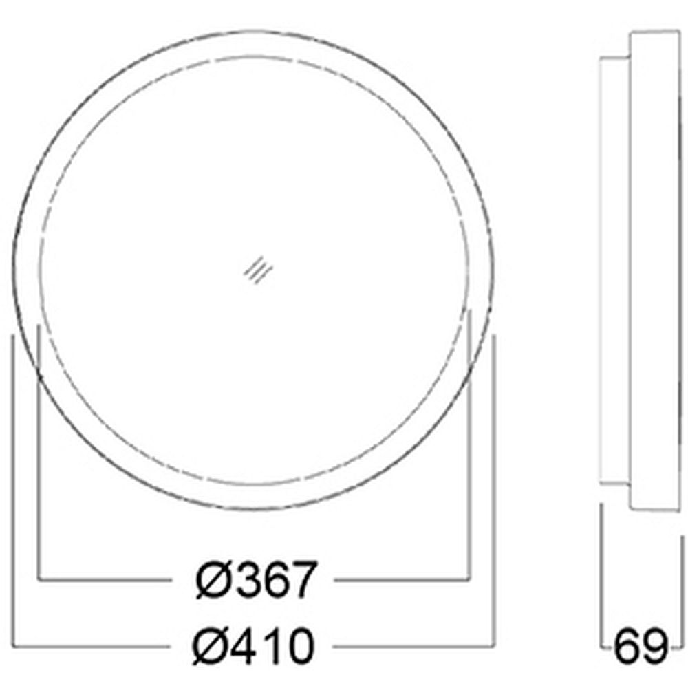 Glamox O85-S410 outdoor luminaire, 2521 lm, 3000 K, switchable