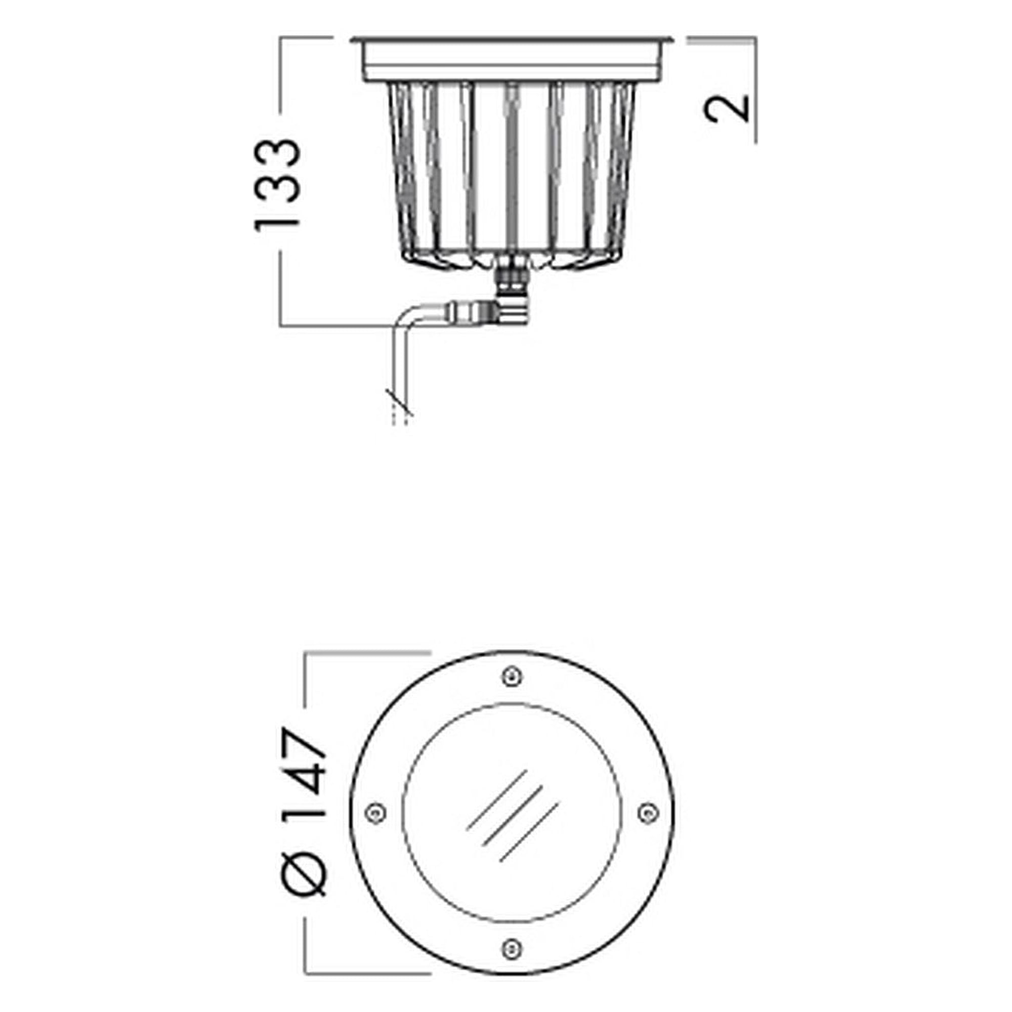 Glamox O87-R145 outdoor luminaire, 579 lm, 4000 K, switchable