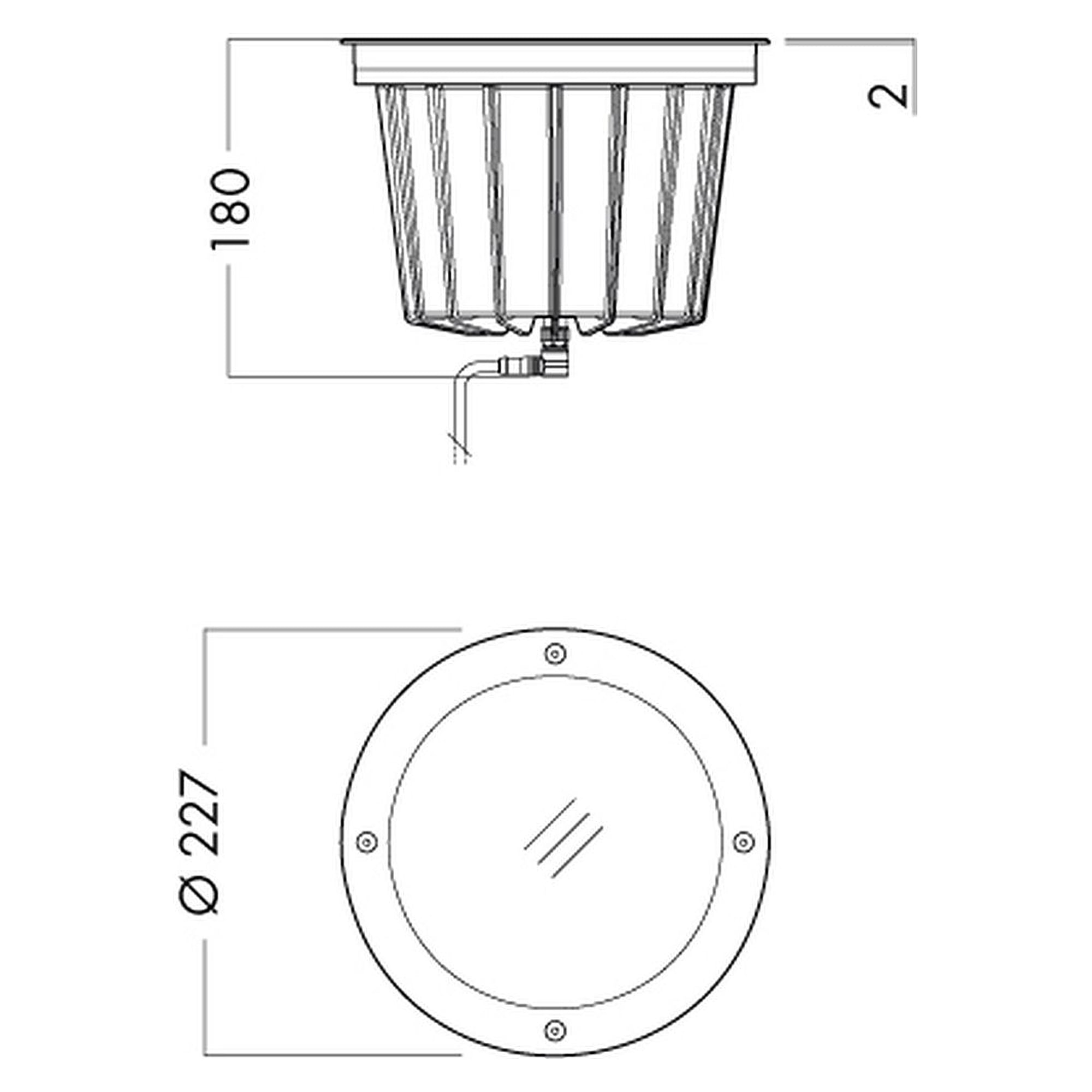 Glamox O87-R225 luminaire d'extérieur, 1887 lm, 4000 K, commutable
