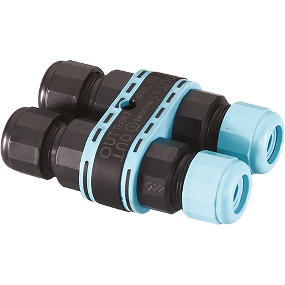 Glamox 601838-215. 3/4-WAY 3-POLE TERMINAL BLOCK IP68 (5,5-12mm)