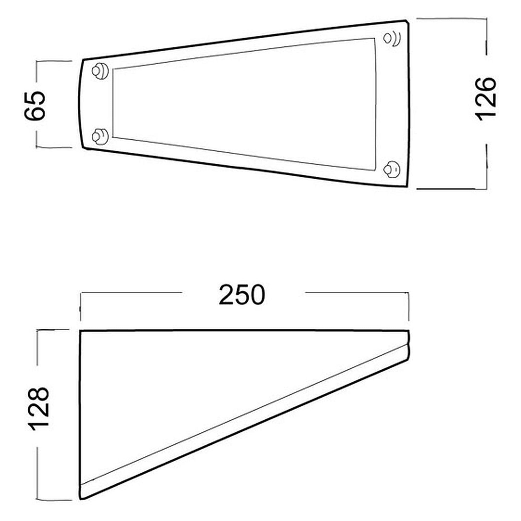 Glamox O22 Außenleuchte, 537 lm, 4000 K, schaltbar