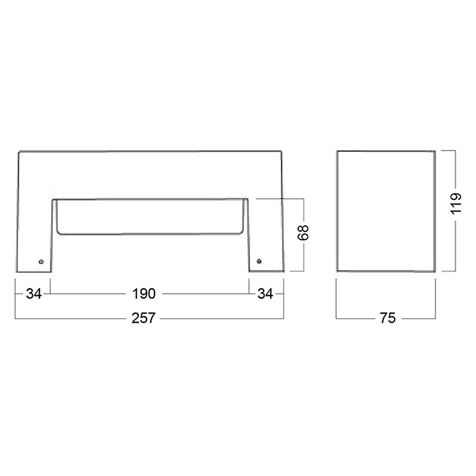 Glamox O23-W250 outdoor luminaire, 744 lm, 4000 K, switchable