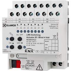 Glamox 663800422. LMS KNX SWITCHING ACTUATOR 8F/BLIND 4 FOLD