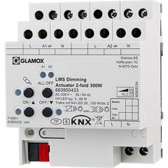 Glamox 663950433. LMS KNX DIMMING ACTUATOR 2-FOLD 300W