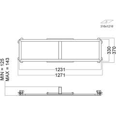 Glamox 815403304. MNT FRAME PLAST.BOARD 300X1200