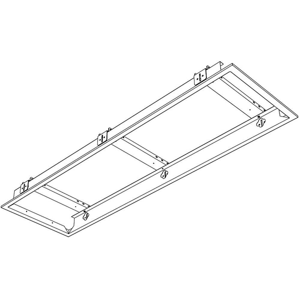 Glamox 815406501. C65-S FR SOLID CELING 350X645