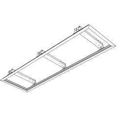 Glamox 815406506. Innenraumleuchten C65-S FR Single Aluminium 350X1490