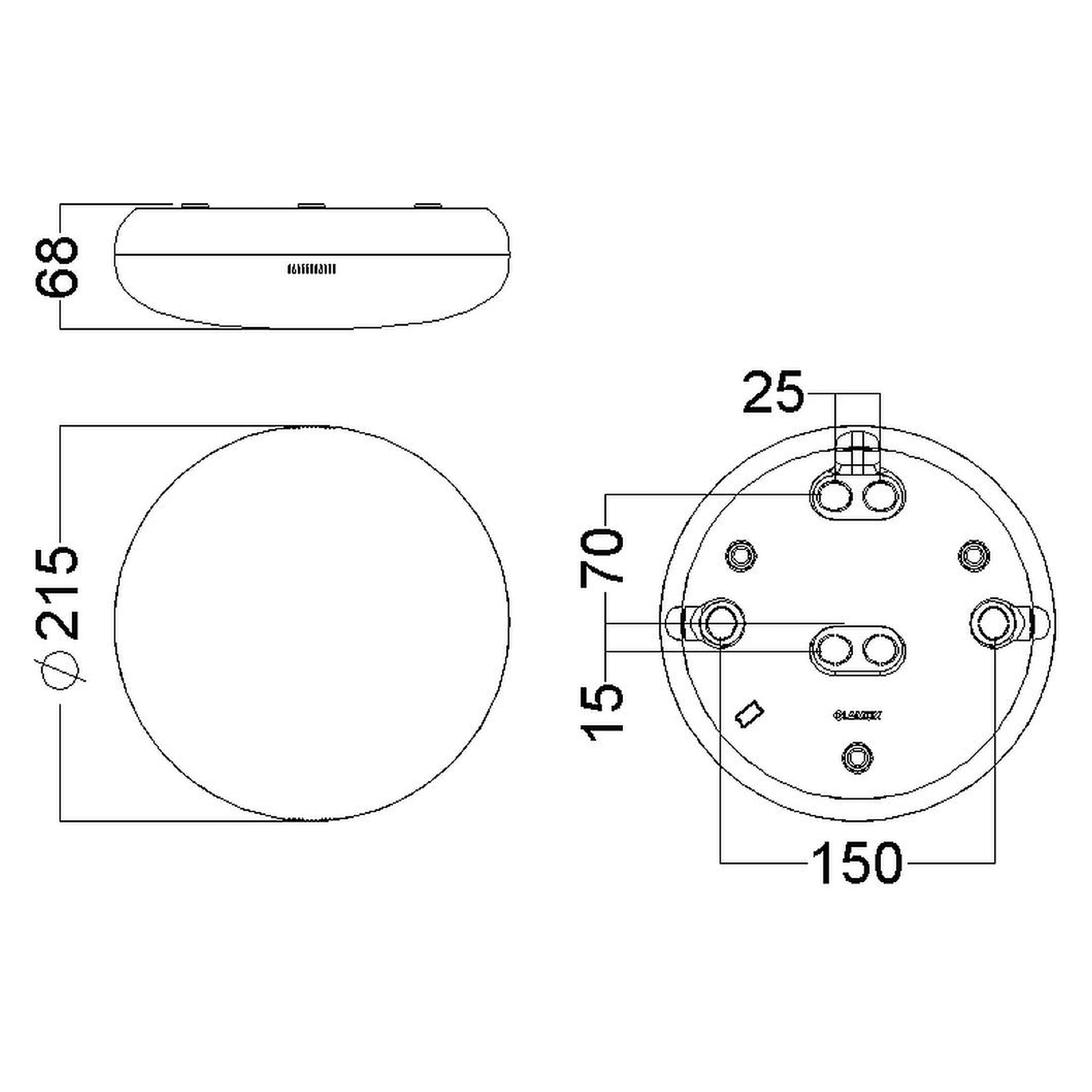 Glamox A15-S215 luminaire décoratif, 1196 lm, 3000 K, à gradation DALI