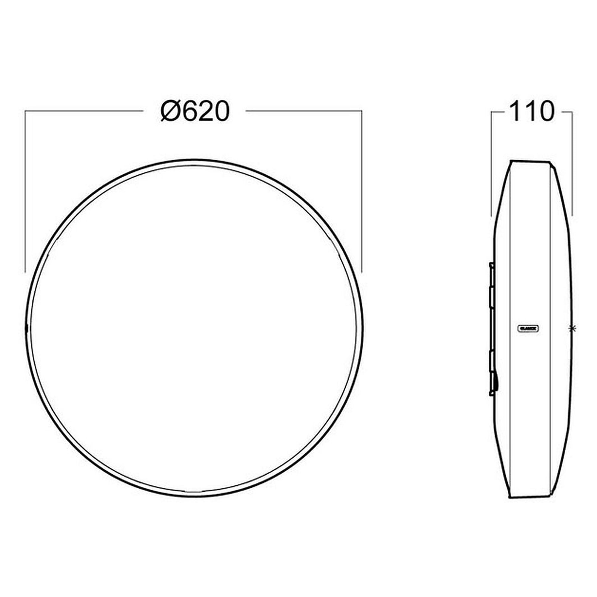 Glamox A20-S620 luminaire décoratif, 3383 lm, 3000 K, commutable