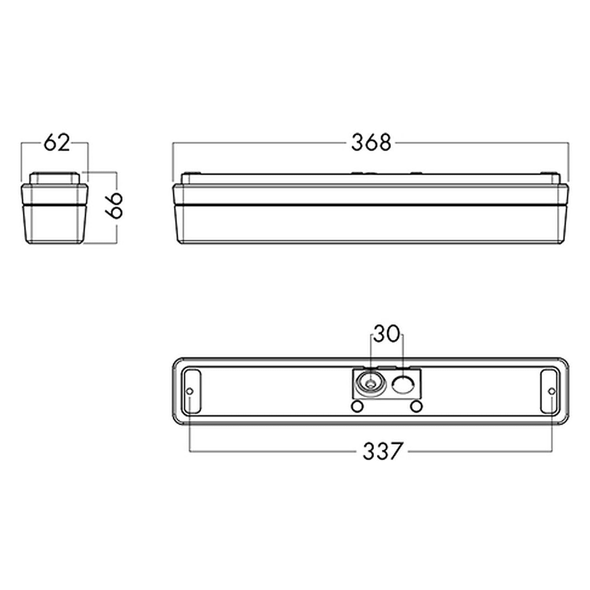 Glamox A70-W365 luminaire décoratif, 999 lm, 3000 K, commutable