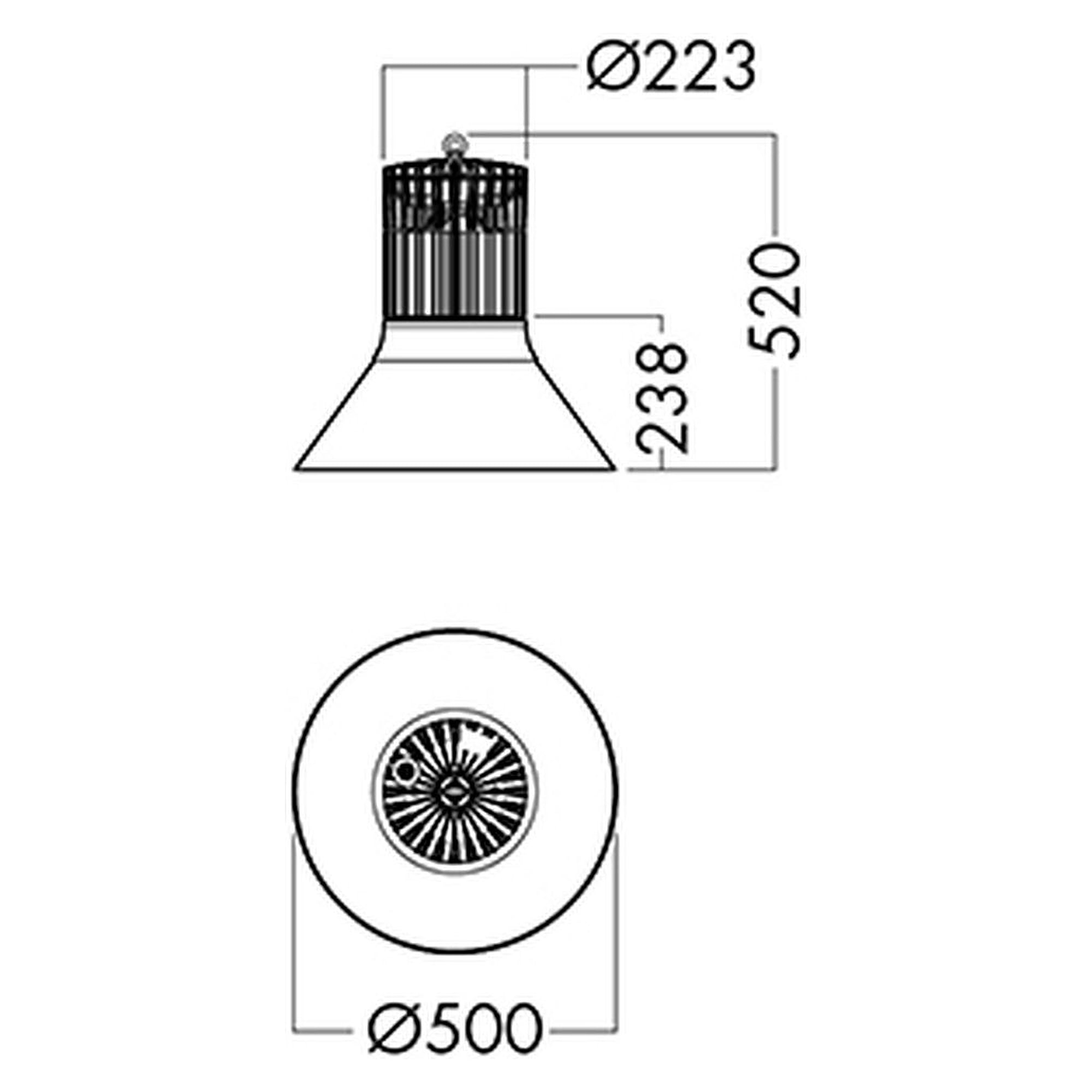 Glamox A90-P2 Dekorationsleuchte, 16160 lm, 4000 K, schaltbar