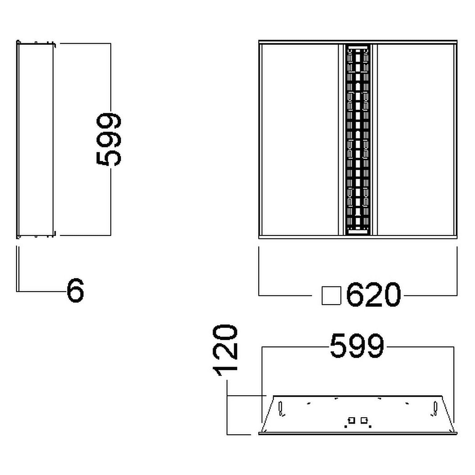 Glamox C30-RIT625 LED luminaire, 2786 lm, 4000 K