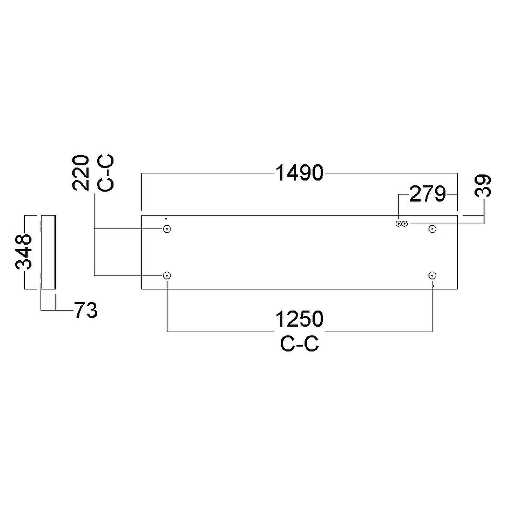 Glamox C65-S350X1500 luminaire d'intérieur, 12098 lm, 4000 K (Ra 90)