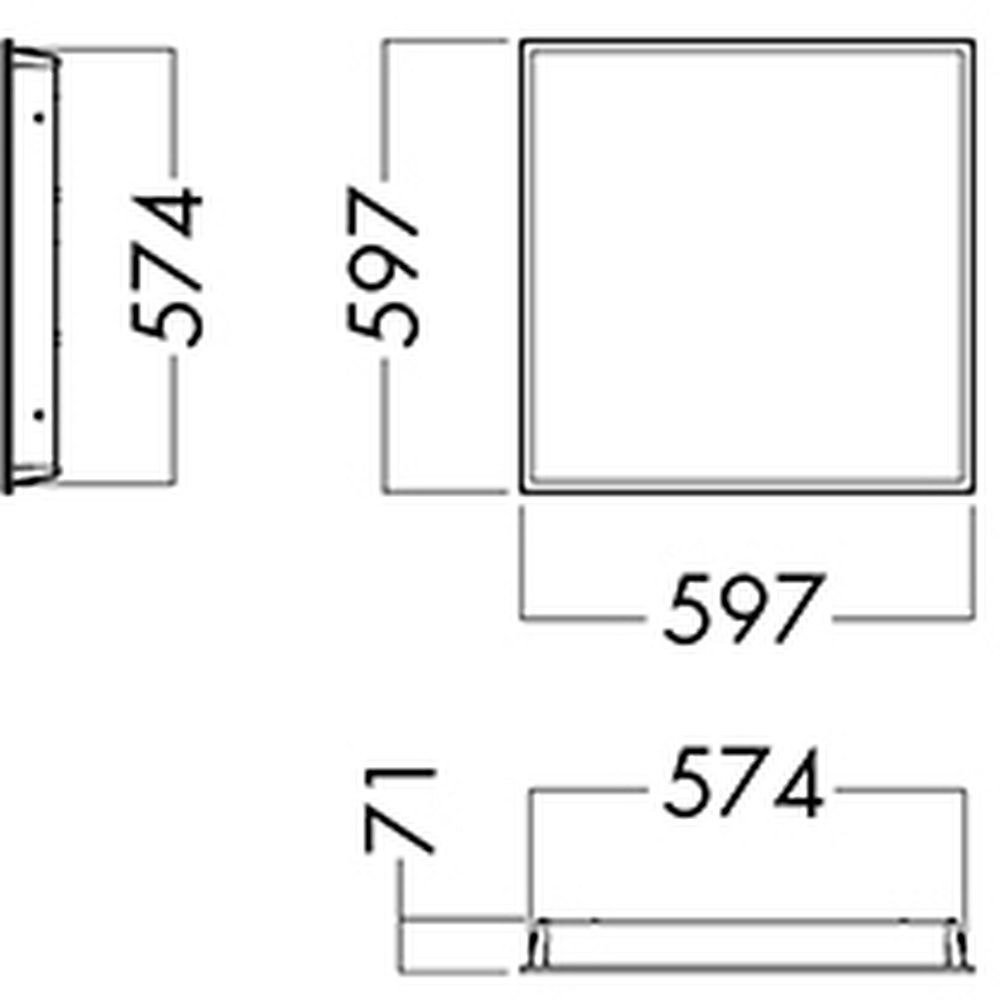 Glamox C90-R600x600 luminaire d'intérieur, 4131 lm, blanc variable (Tunable White), à gradation DALI