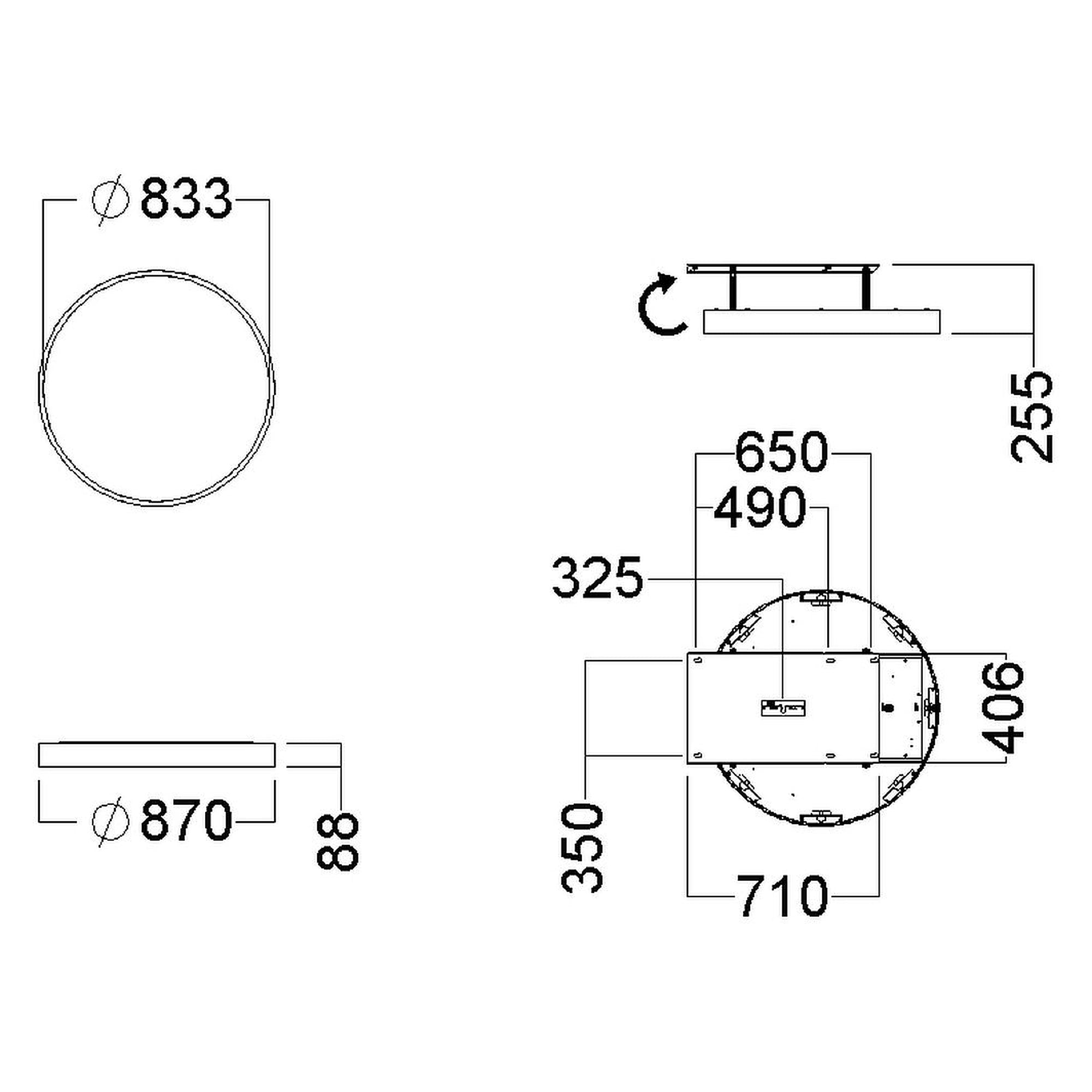 Glamox C90-S870 luminaire décoratif, 11930 lm, 3000 K, à gradation DALI