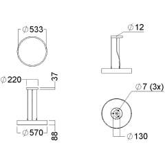 Glamox C90231098. Interior General Lighting C90-P570 20/80 BL 5800 DALI 827-865 CCT PRE C2 MP