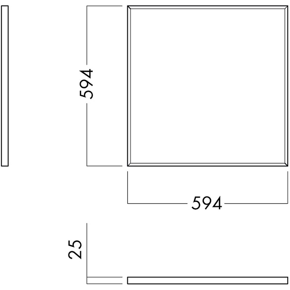 Glamox C95-R600x600 indoor luminaire, 3006 lm, 4000 K, switchable