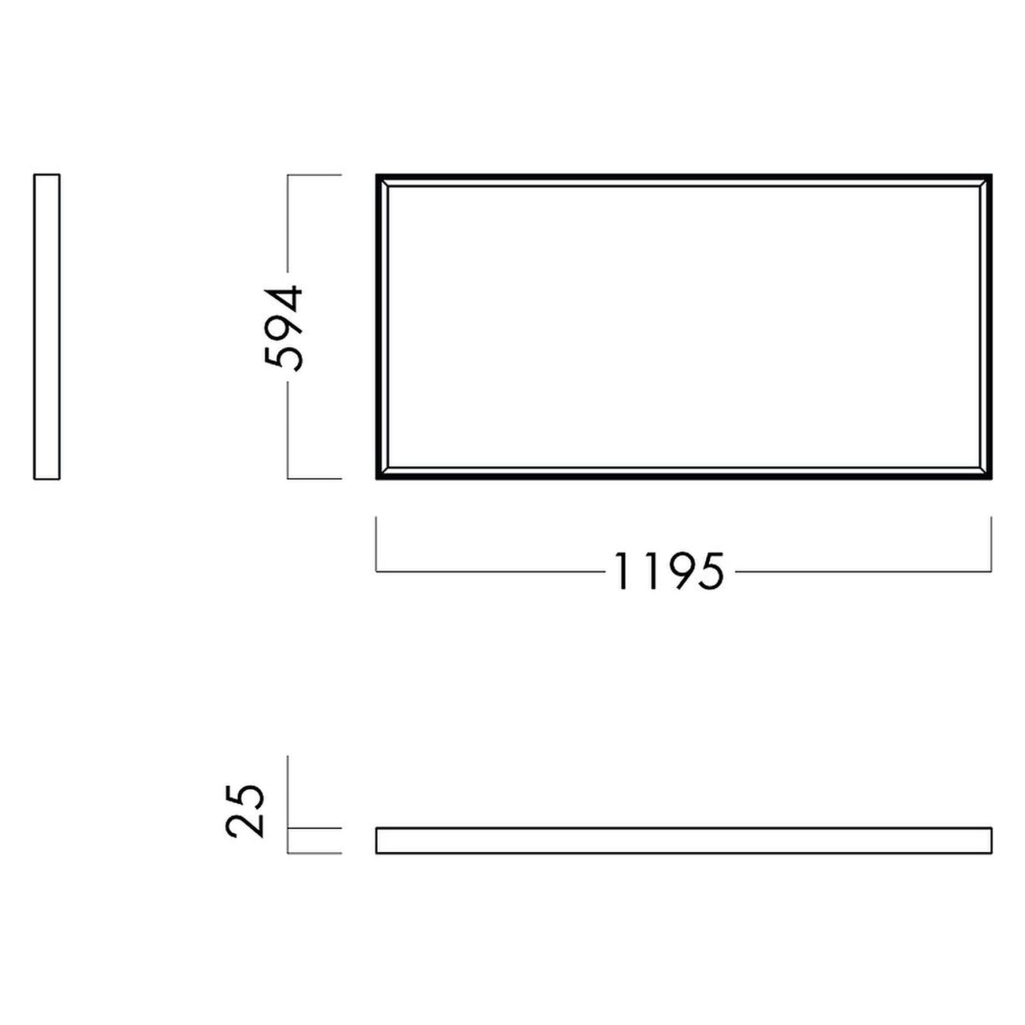 Glamox C95-R600x1200 Innenraumleuchte, 11045 lm, 4000 K, schaltbar
