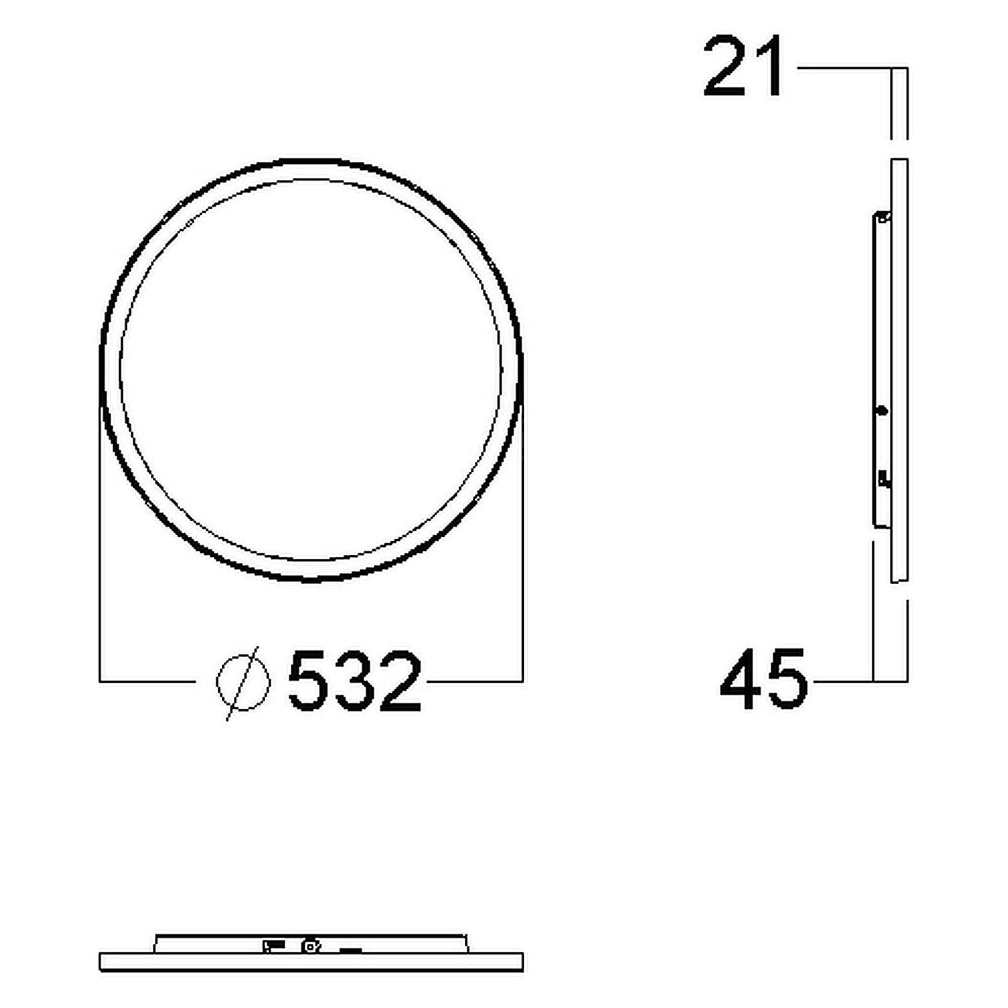 Glamox C95-SC525 indoor luminaire, 2641 lm, 4000 K, switchable