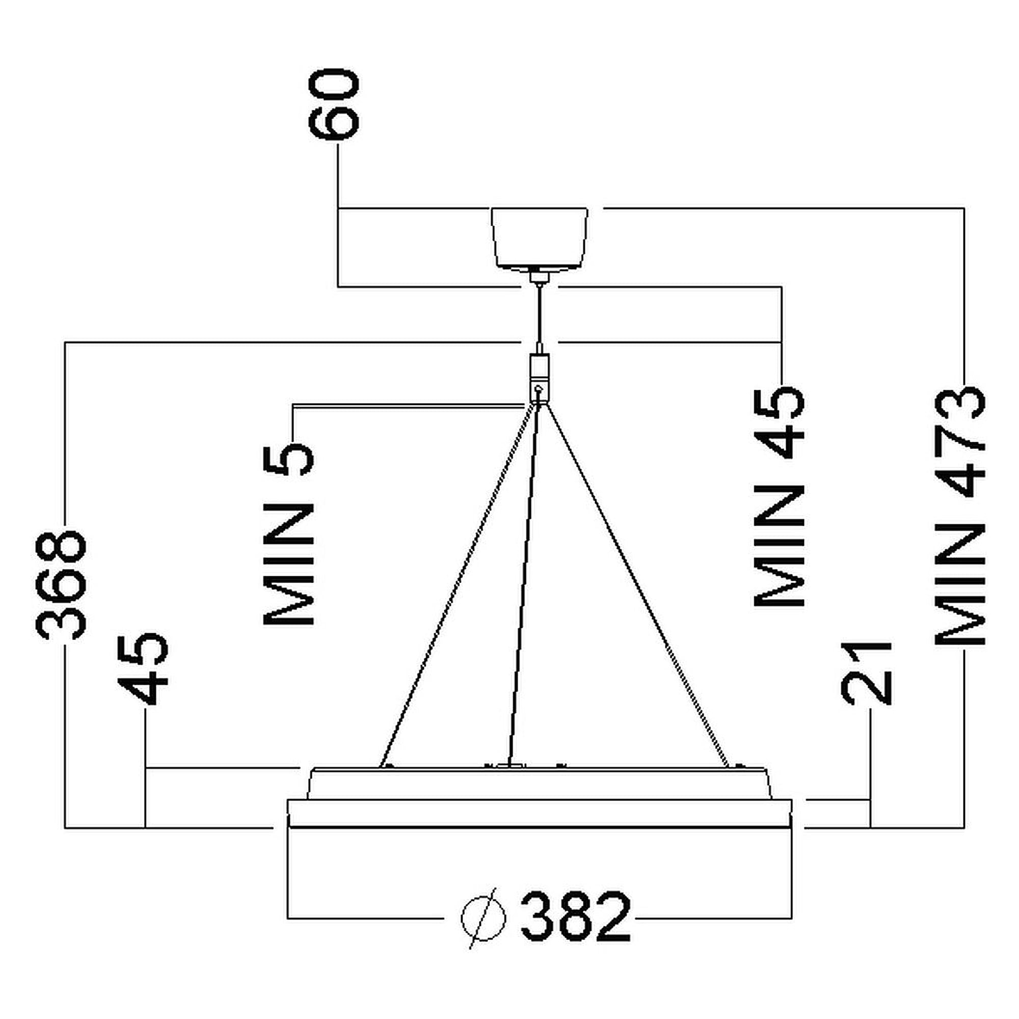 Glamox C95-PC375 indoor luminaire, 1495 lm, 4000 K, DALI dimmable