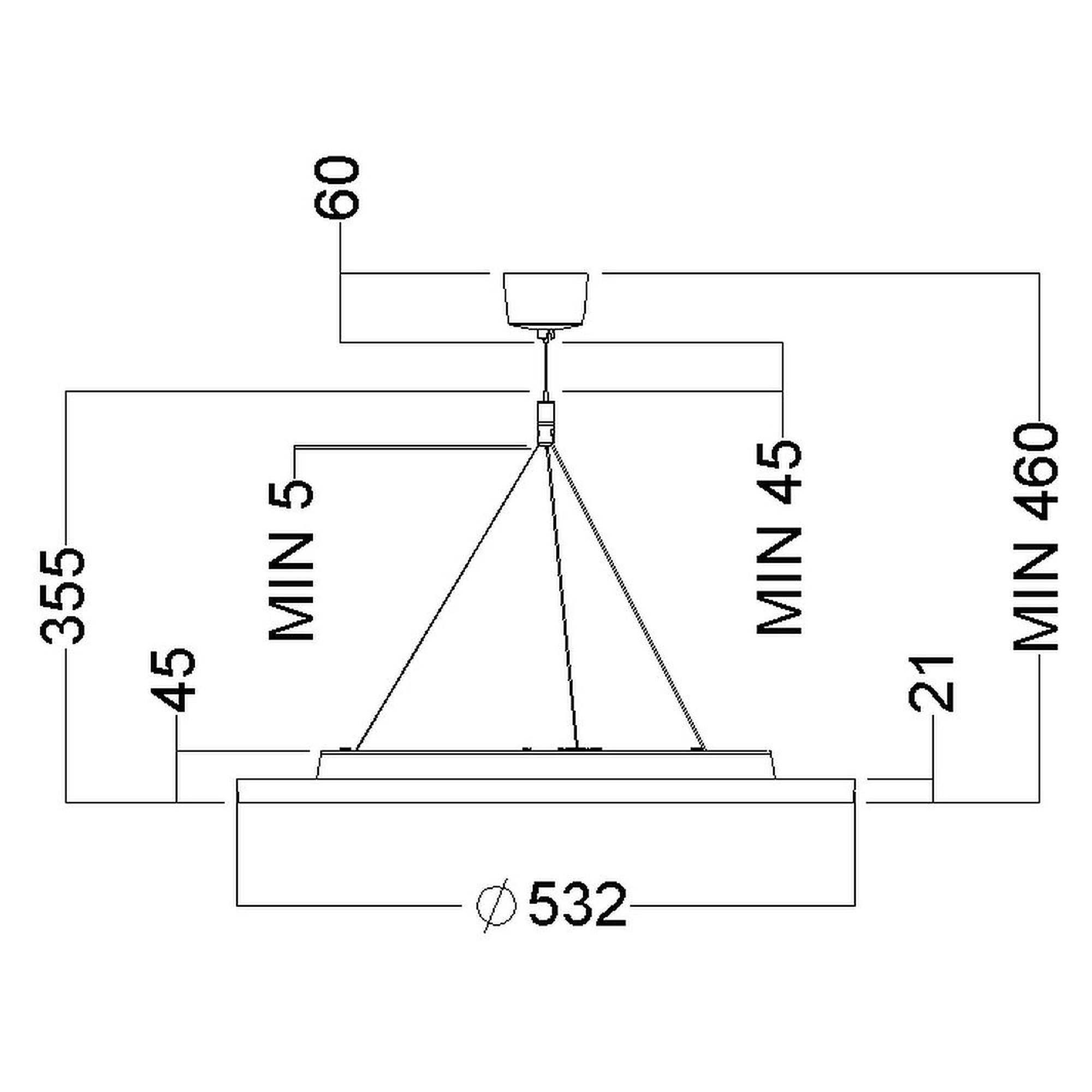 Glamox C95-PC525 Innenraumleuchte, 2958 lm, 4000 K, DALI-dimmbar
