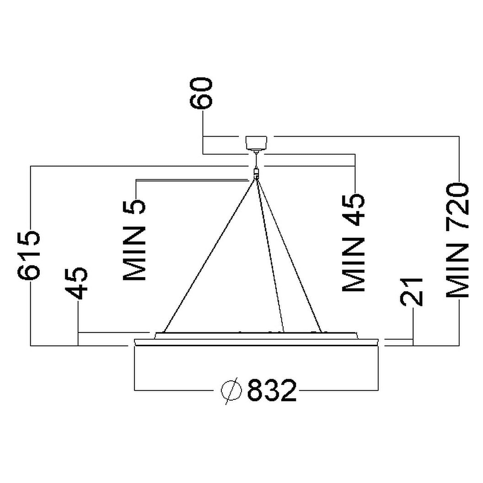 Glamox C95-PC825 indoor luminaire, 7663 lm, 3000 K, DALI dimmable