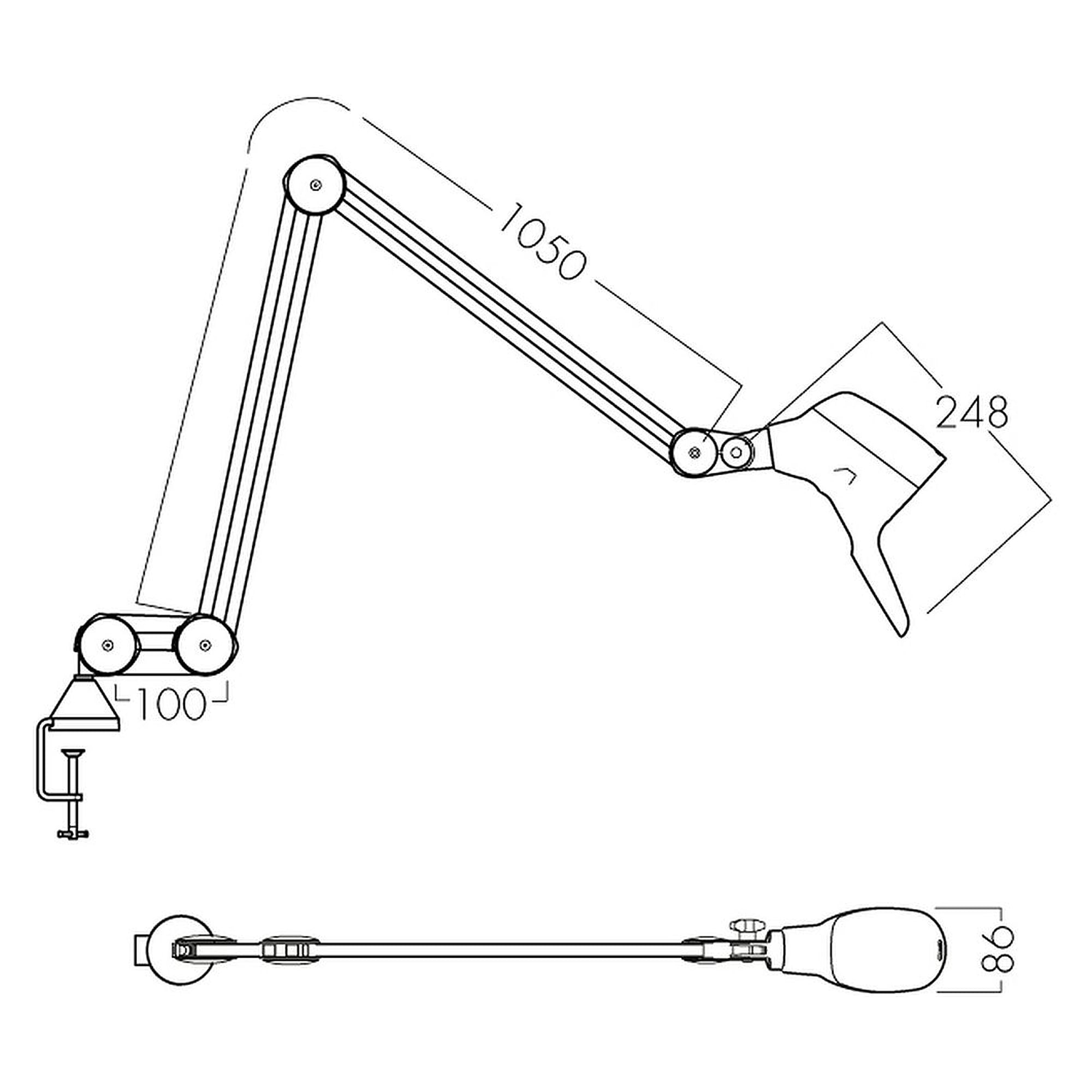 Glamox Carelite armbasierte Leuchte, 402 lm, 3000 K (Ra 90)