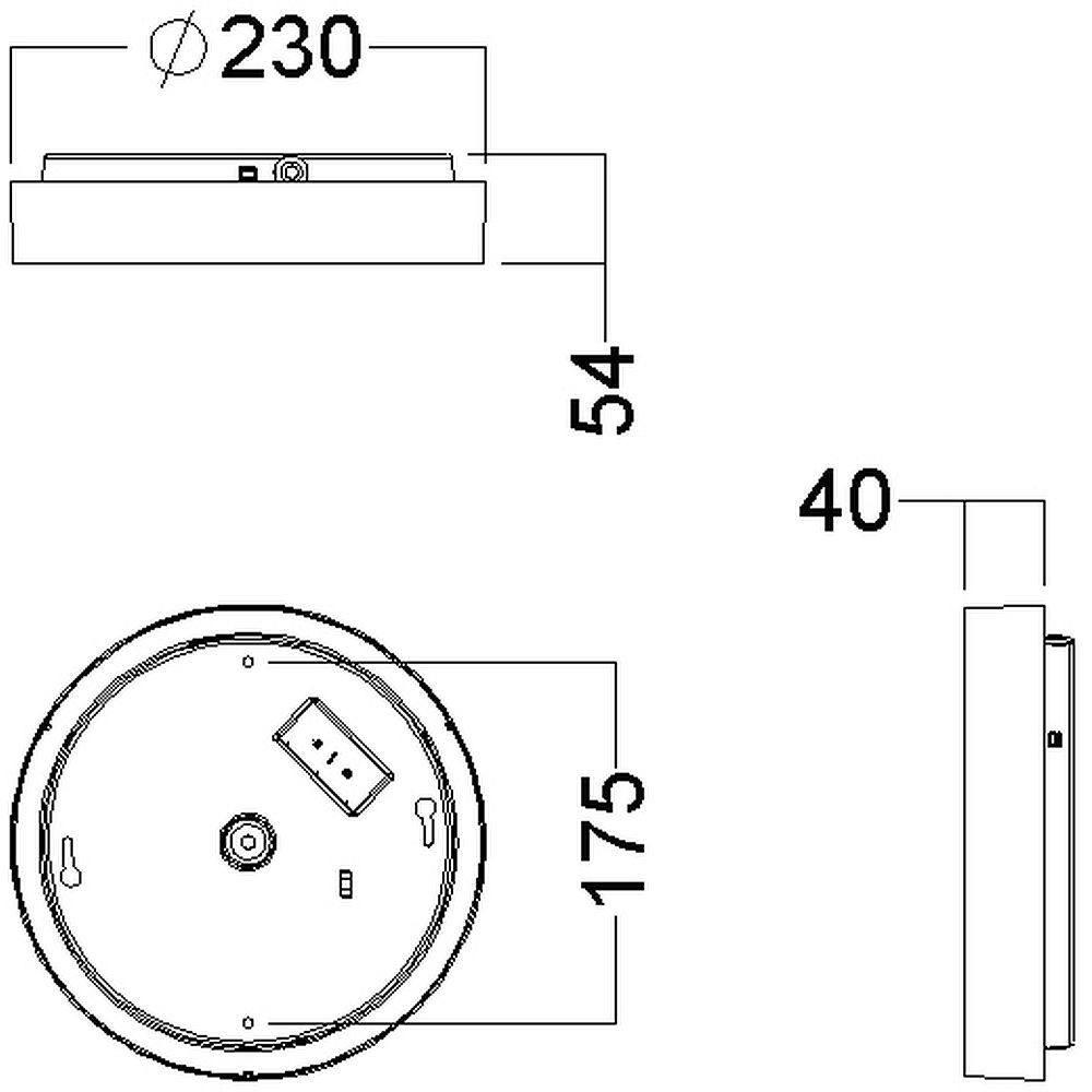 Glamox D35-S230 downlight, 1381 lm, 4000 K, switchable