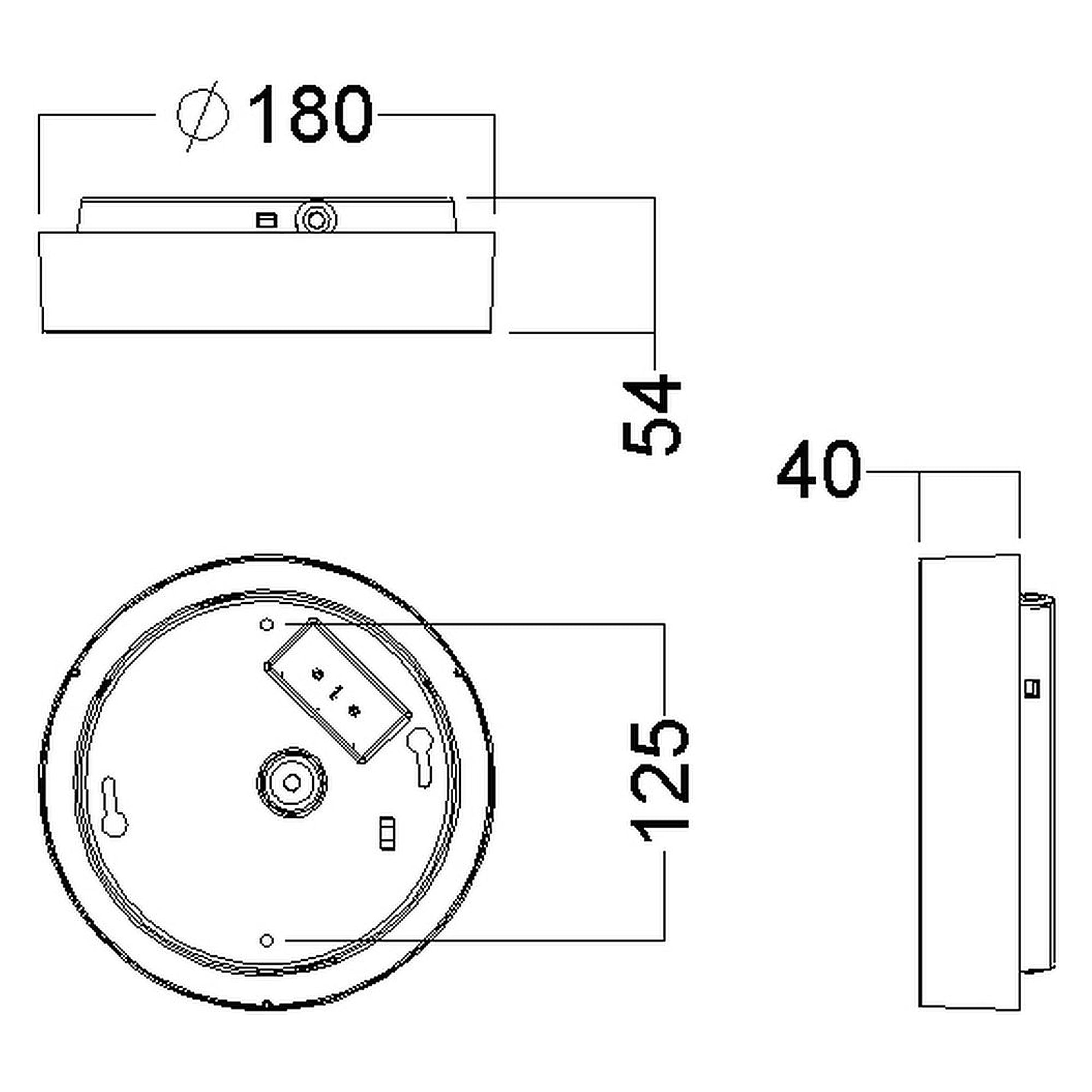 Glamox D35-S180 Downlight, 1054 lm, 4000 K, DALI-dimmbar