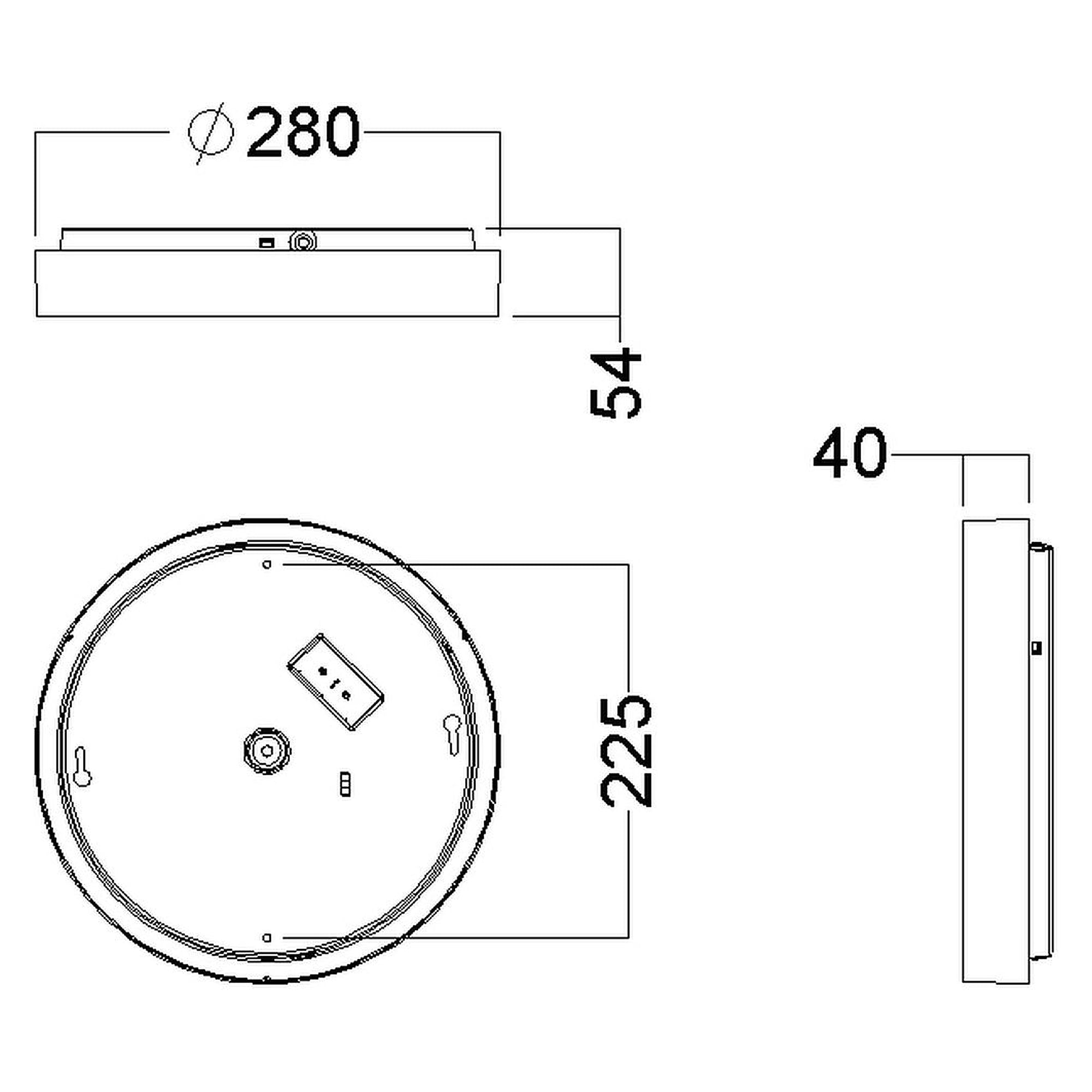 Glamox D35-S280 Downlight, 1439 lm, 4000 K, DALI-dimmbar
