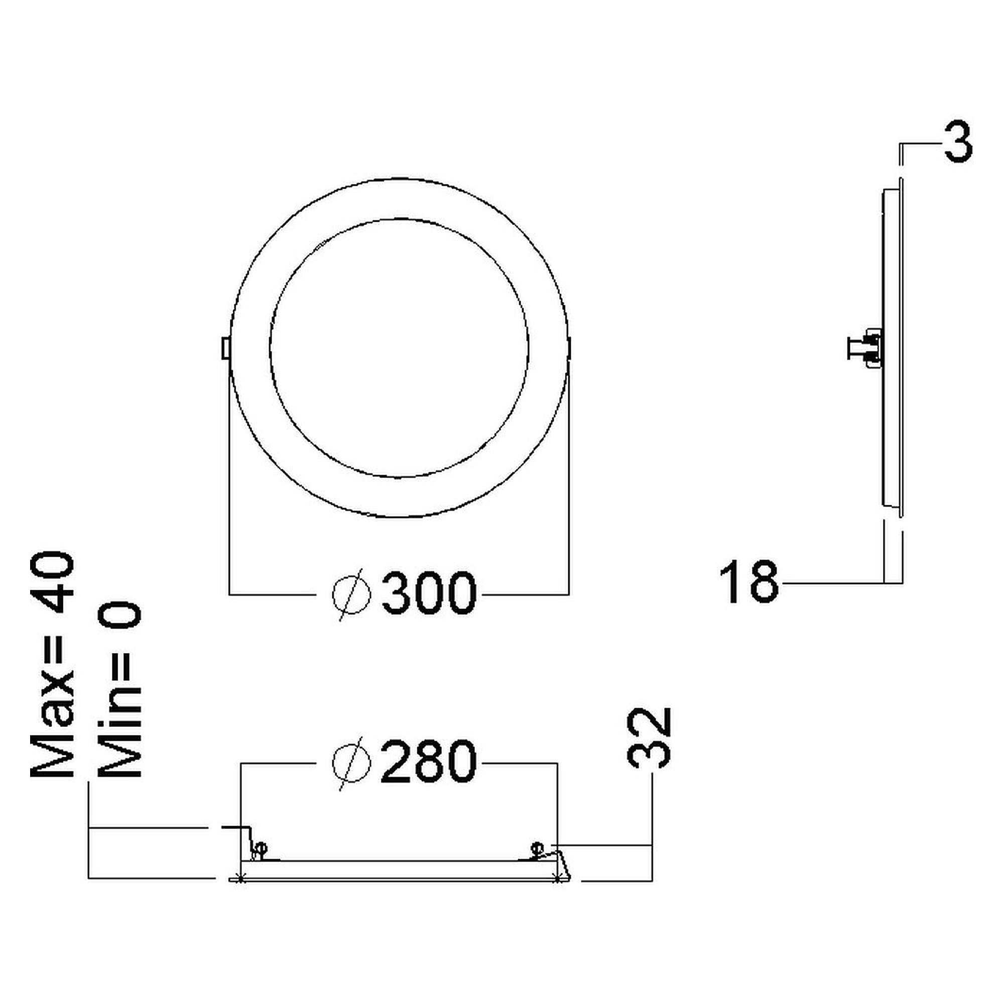 Glamox D35-R280 downlight, 1791 lm, 3000 K, à gradation DALI