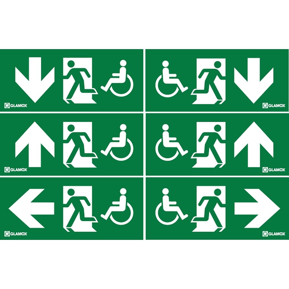 Glamox E2091350-6. E20 G2 SIGN KIT WHEELCHAIR