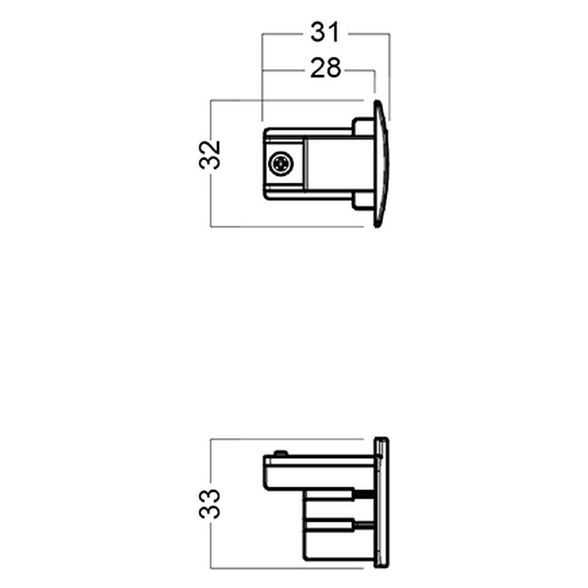 Glamox TRACK END CAP WH