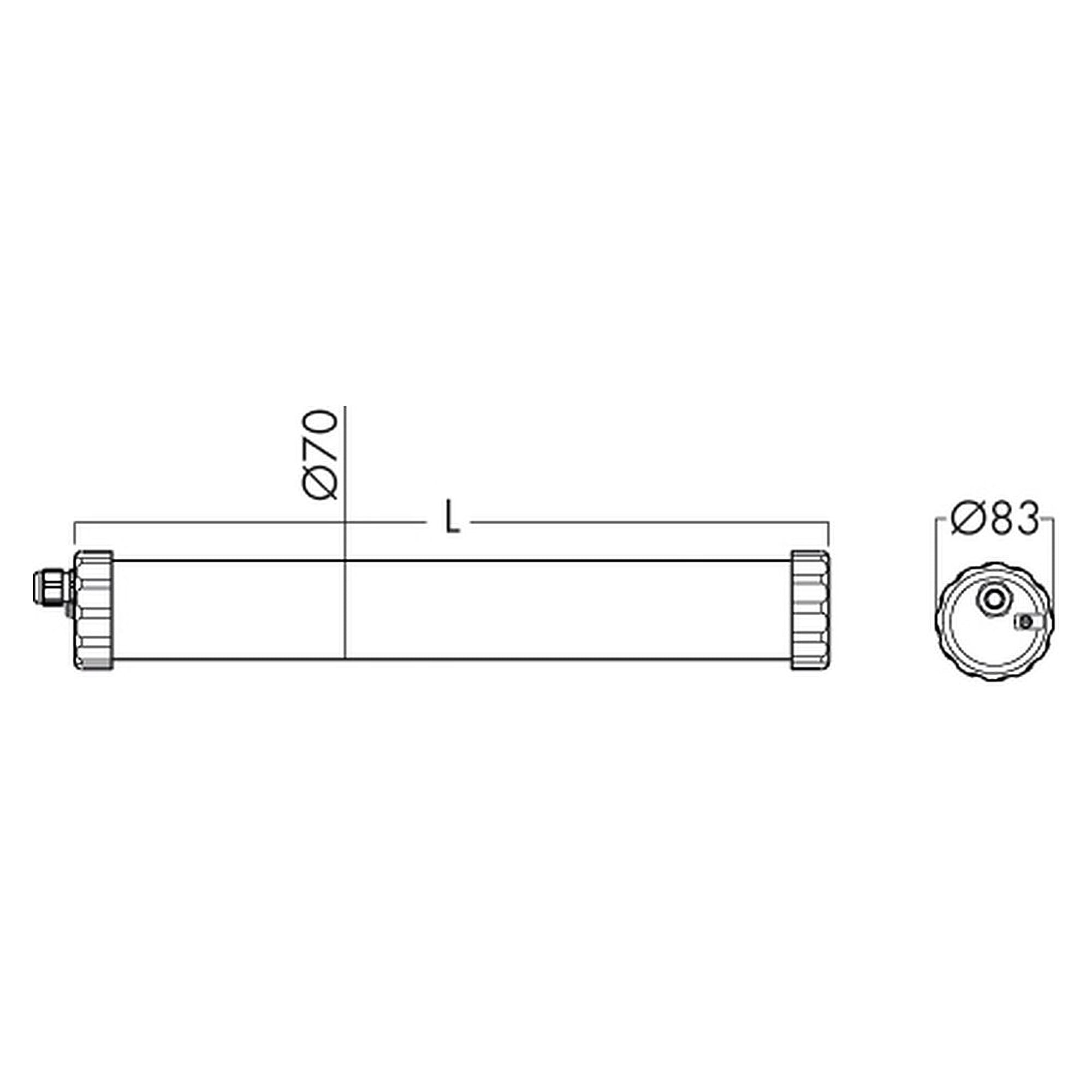 Glamox i25-800 luminaire industriel, 2394 lm, 4000 K, commutable