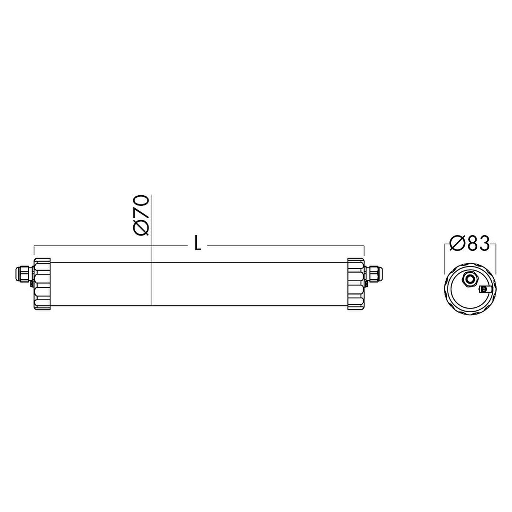 Glamox i25-800 Industrieleuchte, 2394 lm, 4000 K, schaltbar