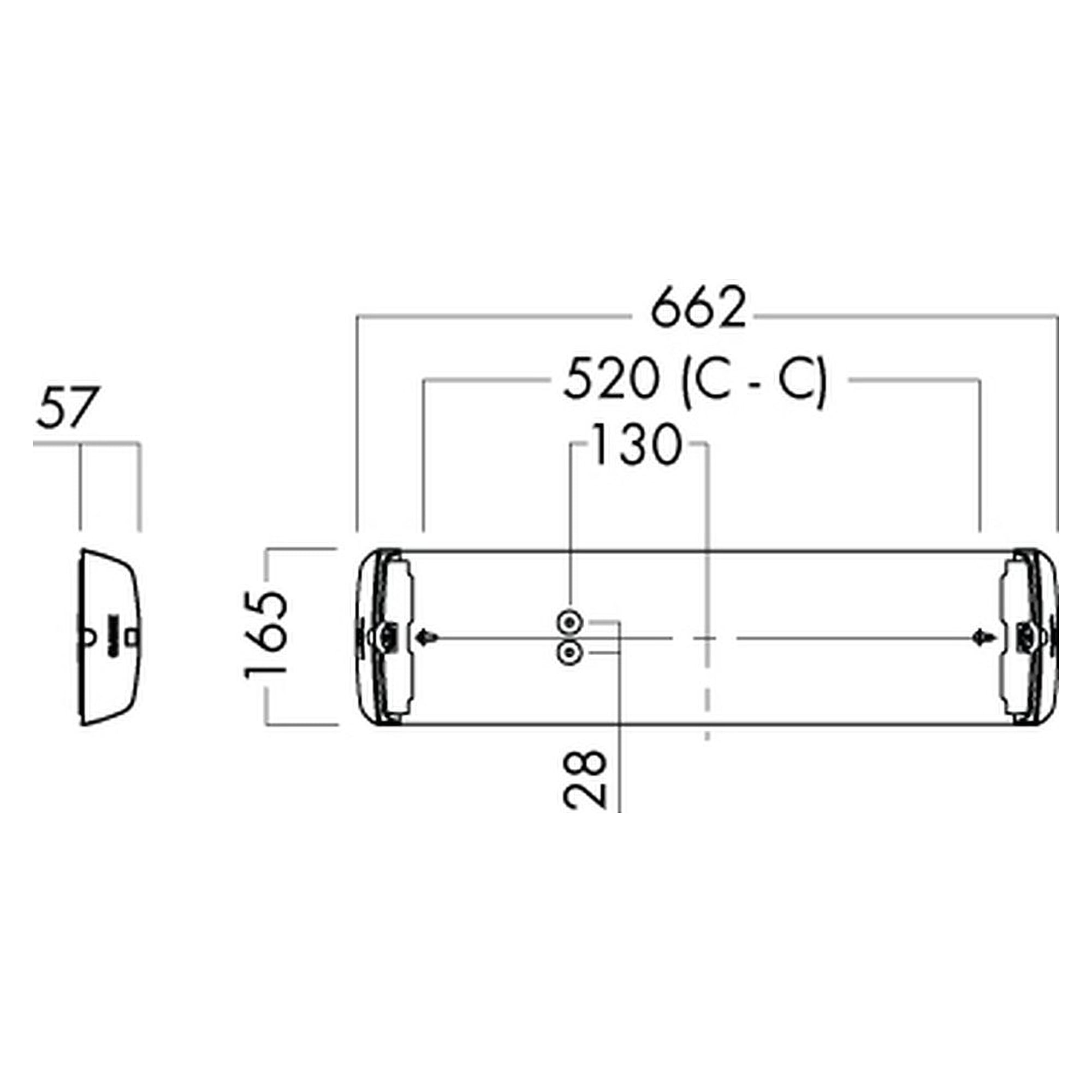 Glamox i60-600 luminaire d'intérieur, 1970 lm, 4000 K, à gradation DALI