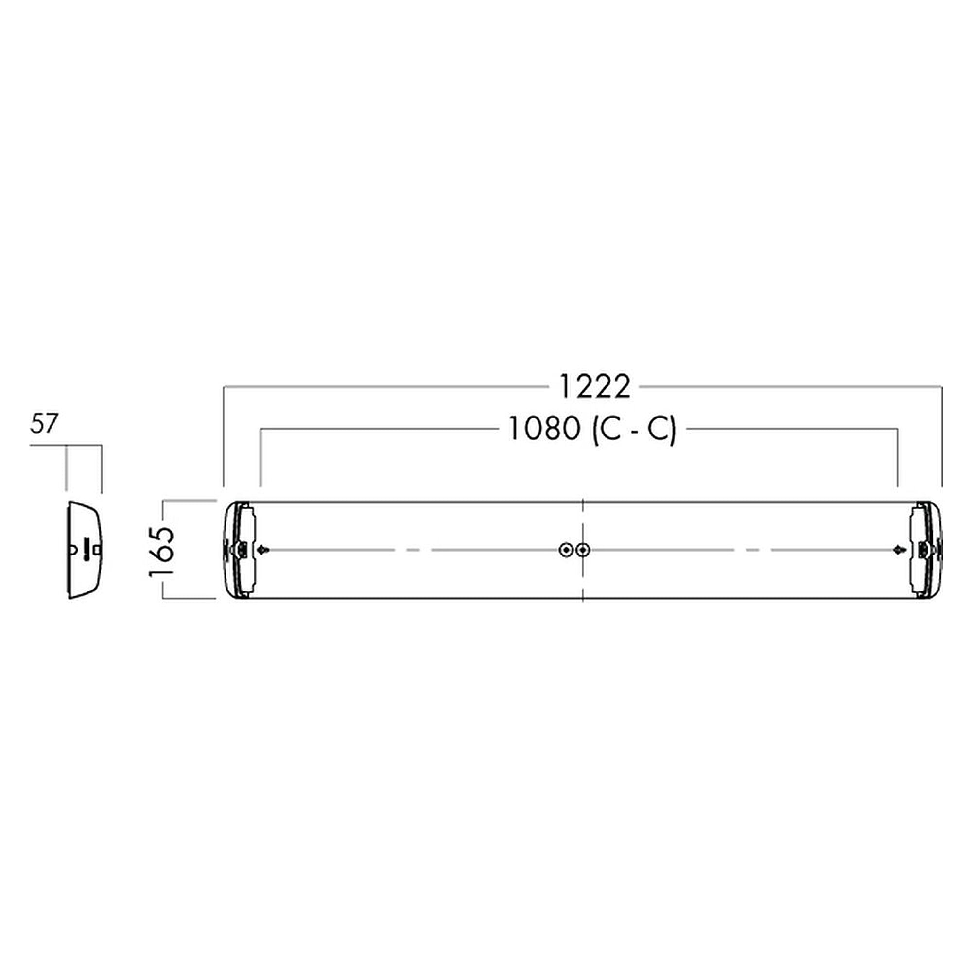 Glamox i60-1200 Innenraumleuchte, 4706 lm, 3000 K, DALI-dimmbar