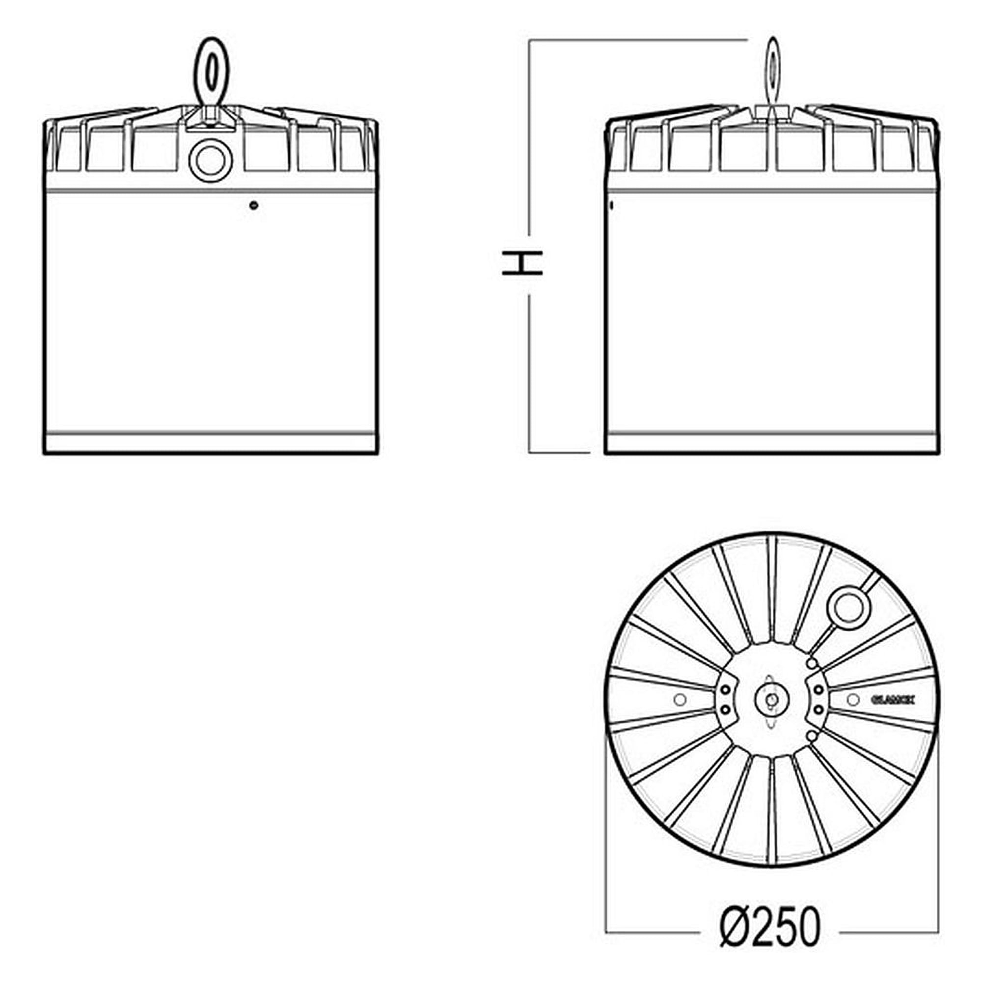Glamox i75 downlight, 1527 lm, 3000 K, DALI dimmable