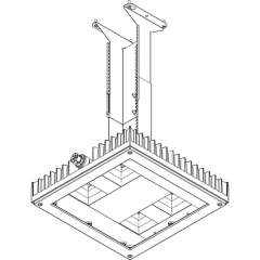 Glamox I85000021. I85 ADJUSTABLE CEILING BRACKET 300-450 MM Z