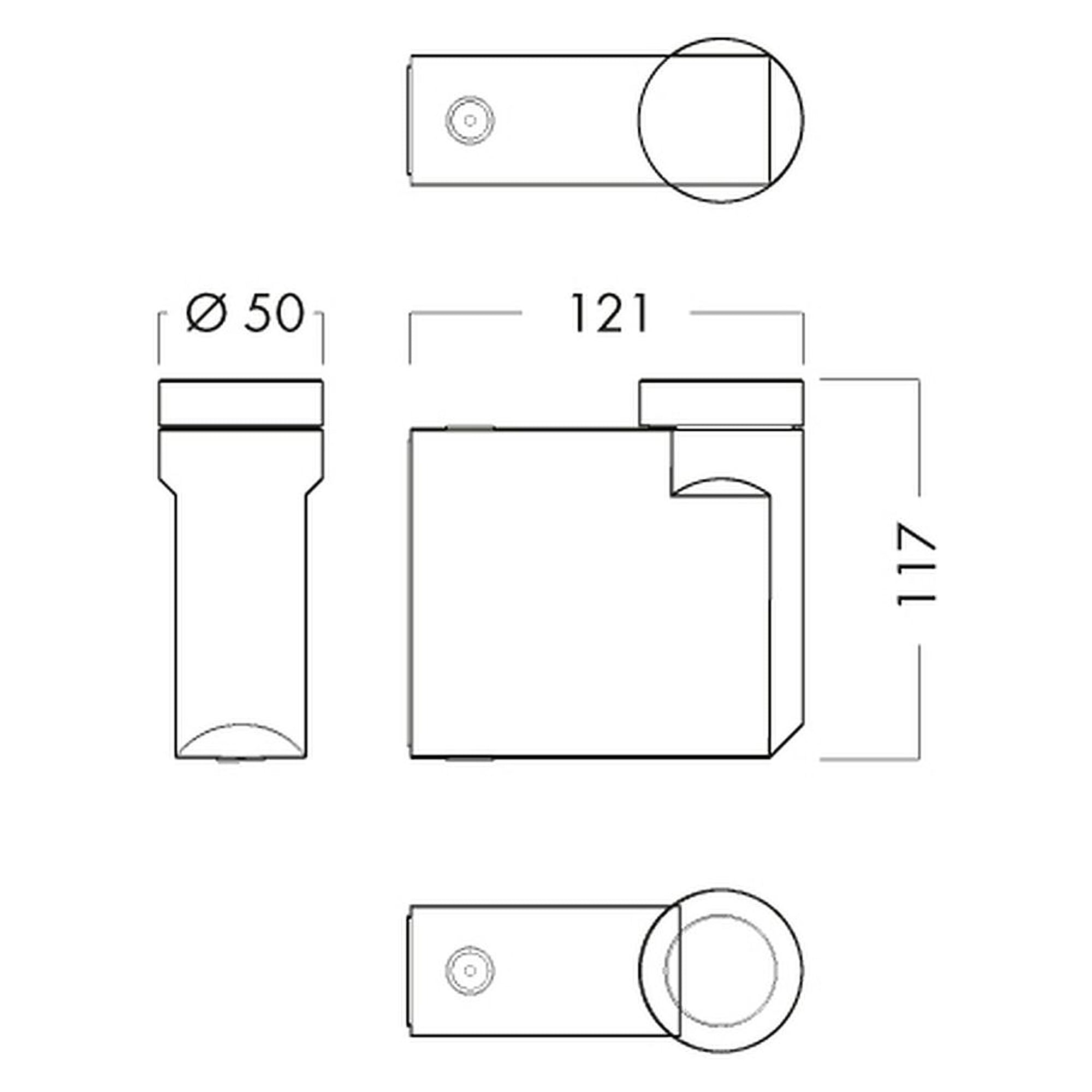 Glamox O25-W outdoor luminaire, 650 lm, 4000 K, switchable