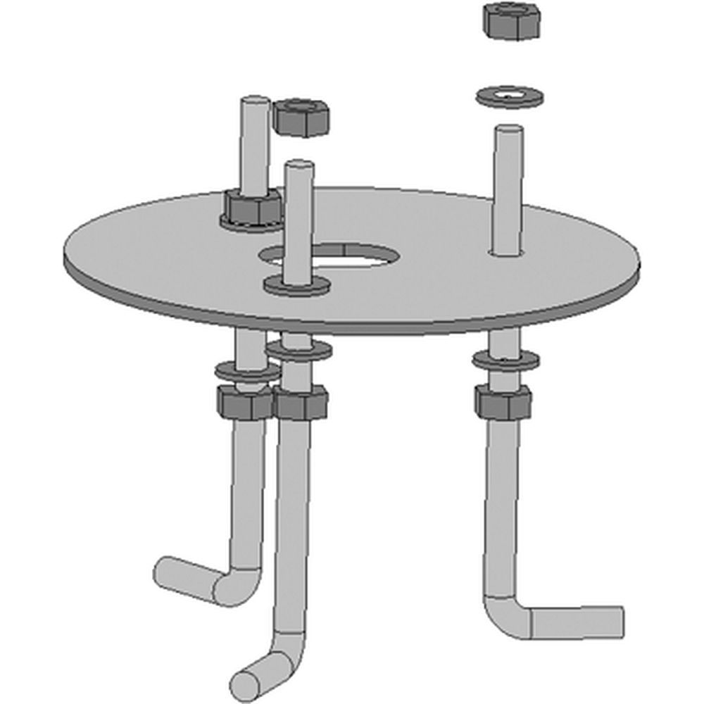 Glamox O34711016. Außenleuchten O34/O37 BASE Plate Anthrazitzit