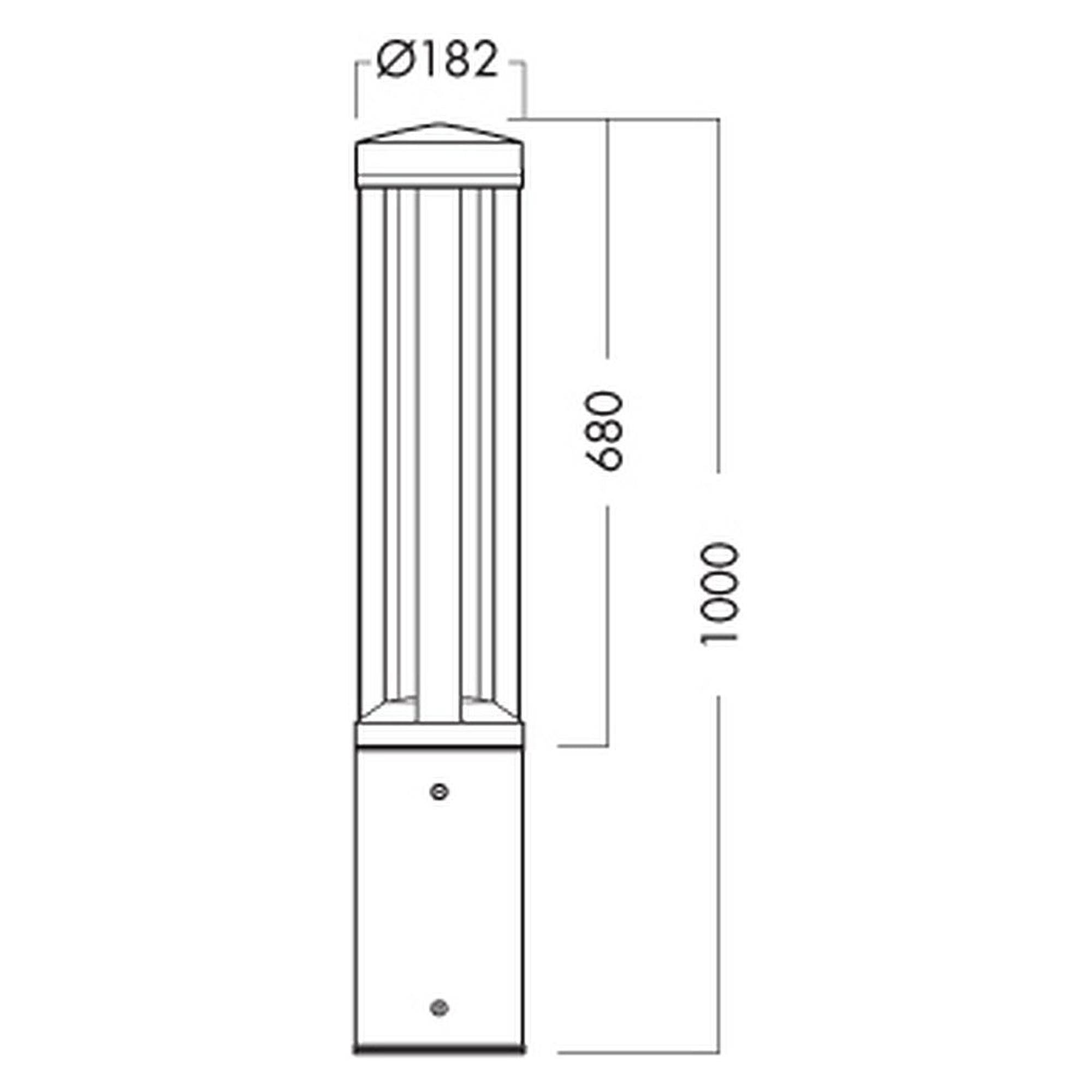 Glamox O37 luminaire d'extérieur, 1450 lm, 4000 K, commutable
