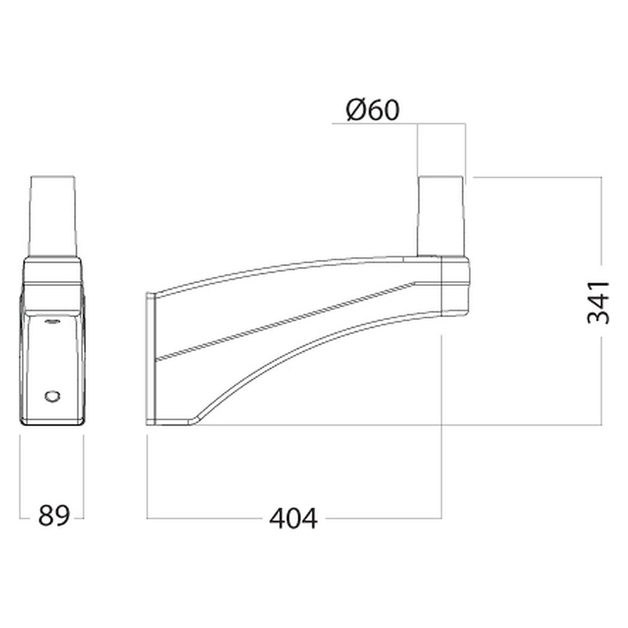Glamox O41/O42/O46/O49 WALL BRACKET ANTHRACITE