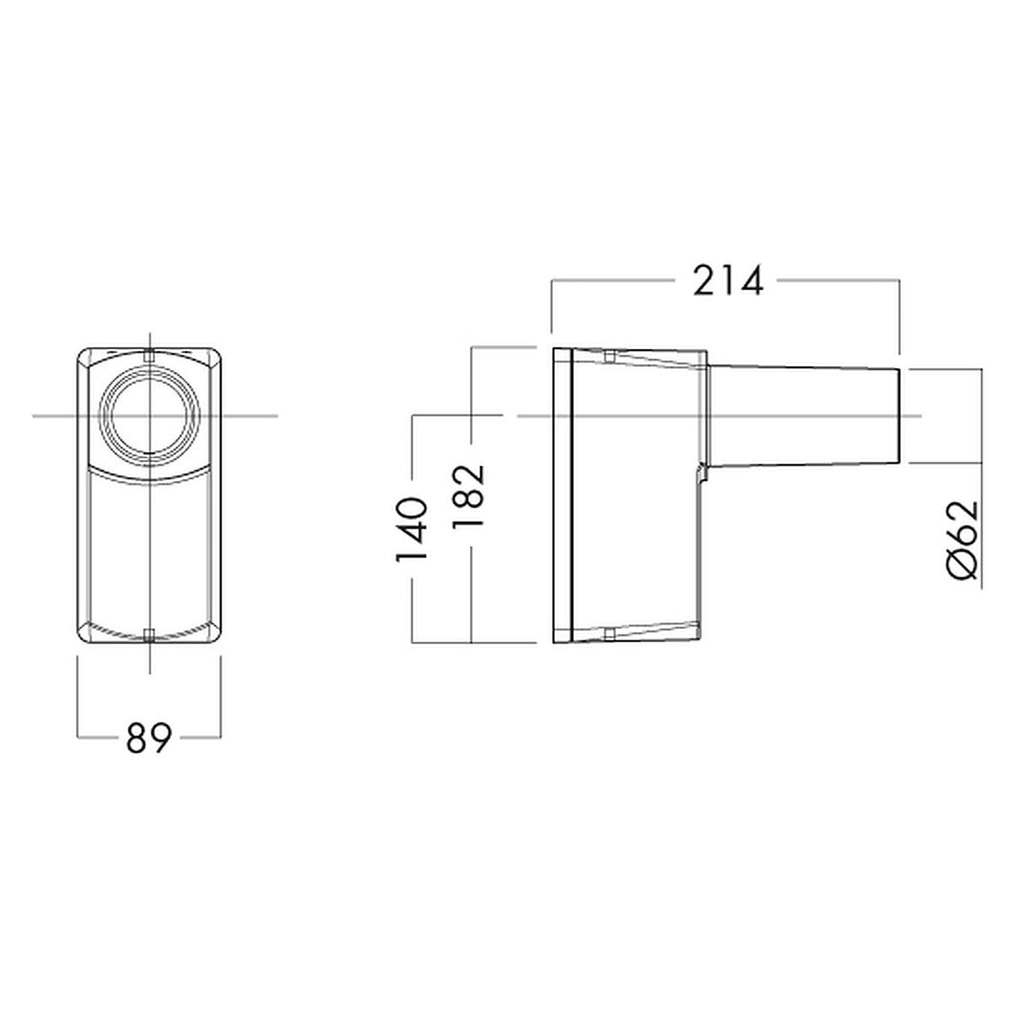 Glamox O48/O55 WALL BRACKET BLACK