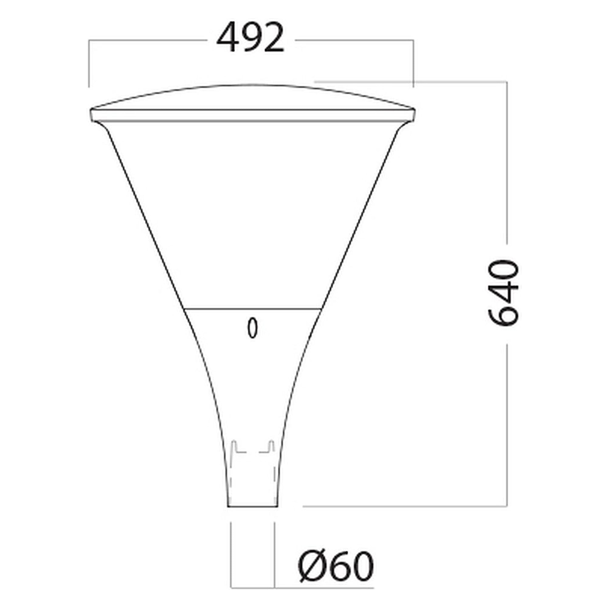 Glamox O49 outdoor luminaire, 5480 lm, 4000 K, switchable